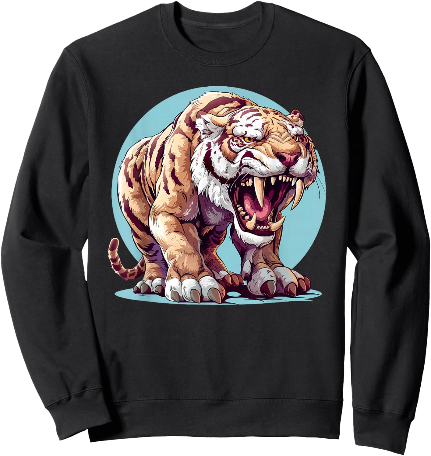 Saber Tooth Tiger - Sabre Tooth Tiger Sweatshirt - Sweatshirt | Black