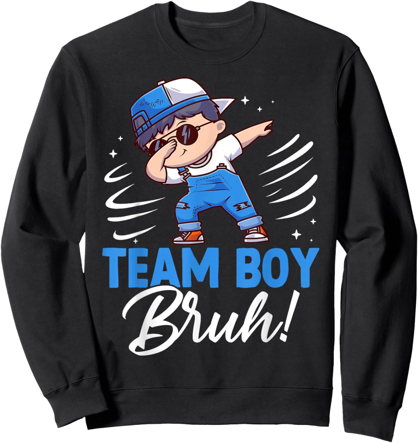 Family Team Boy Bruh Gender Reveal Party Announcement Sweatshirt - Sweatshirt | Black