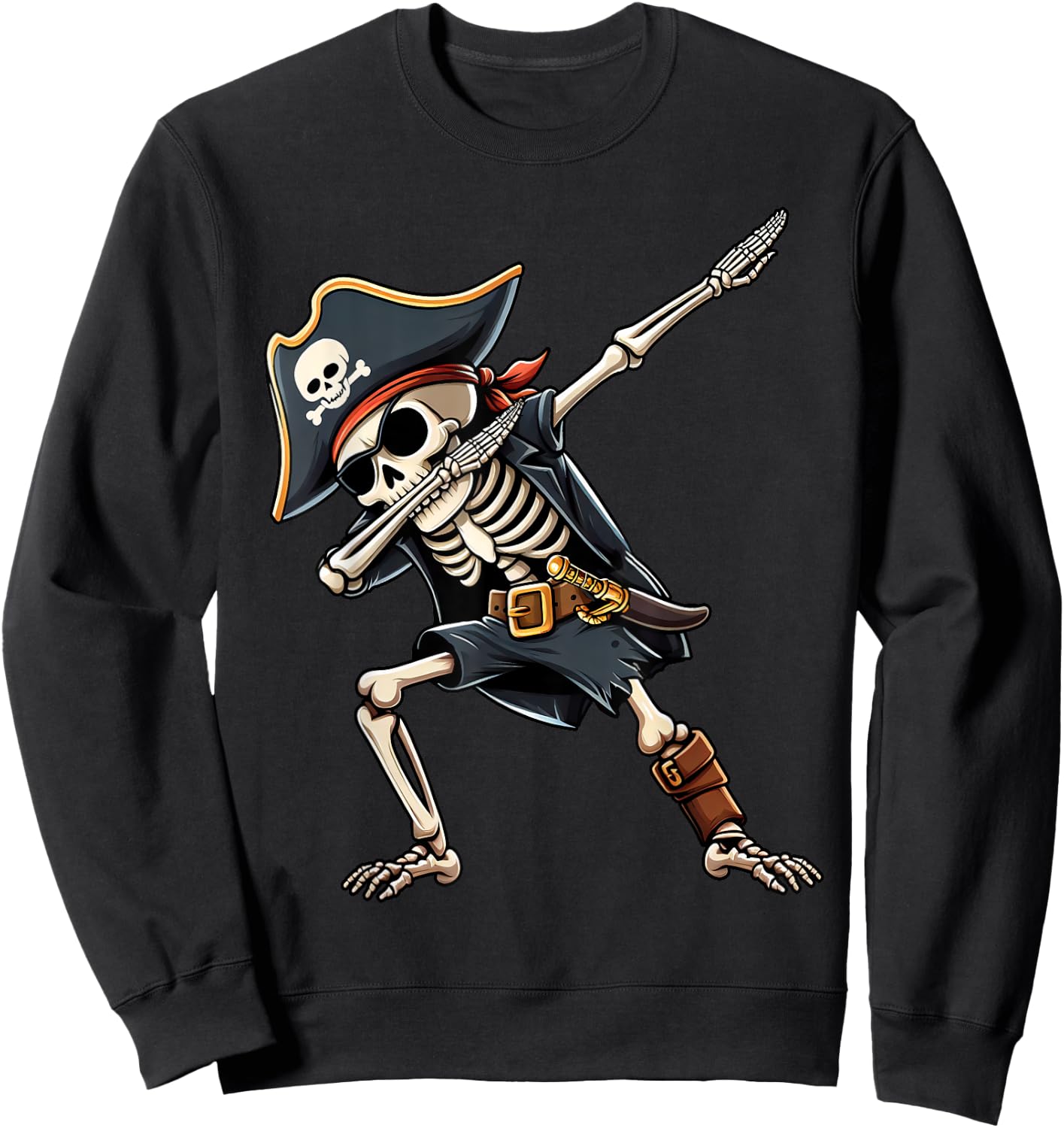 Halloween Shirts Boys Kids Skeleton Pirate Halloween Sweatshirt - Sweatshirt | Black