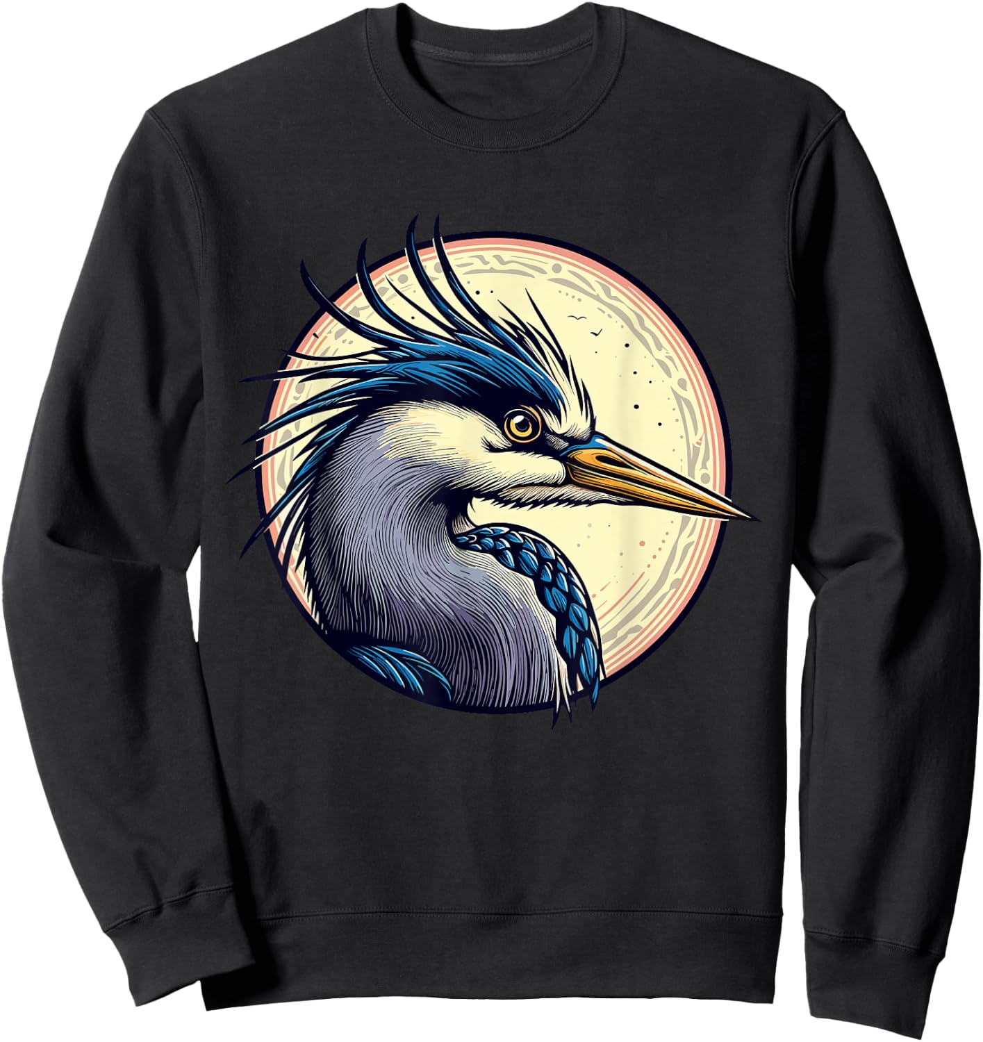Great Blue Heron Sweatshirt - Sweatshirt | Black