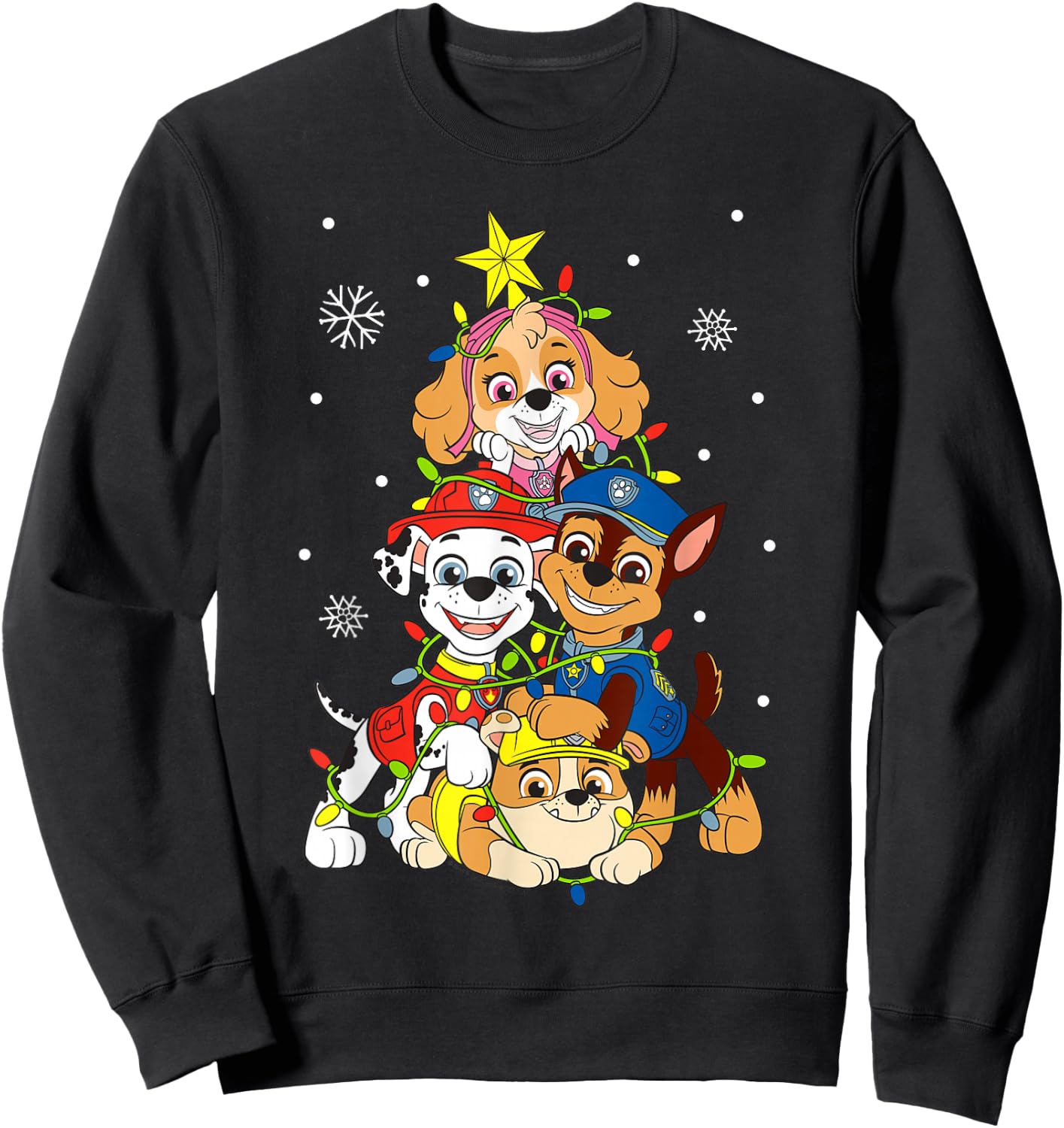 Paw Patrol Sky Chase Christmas Tree Sweatshirt - Sweatshirt | Black