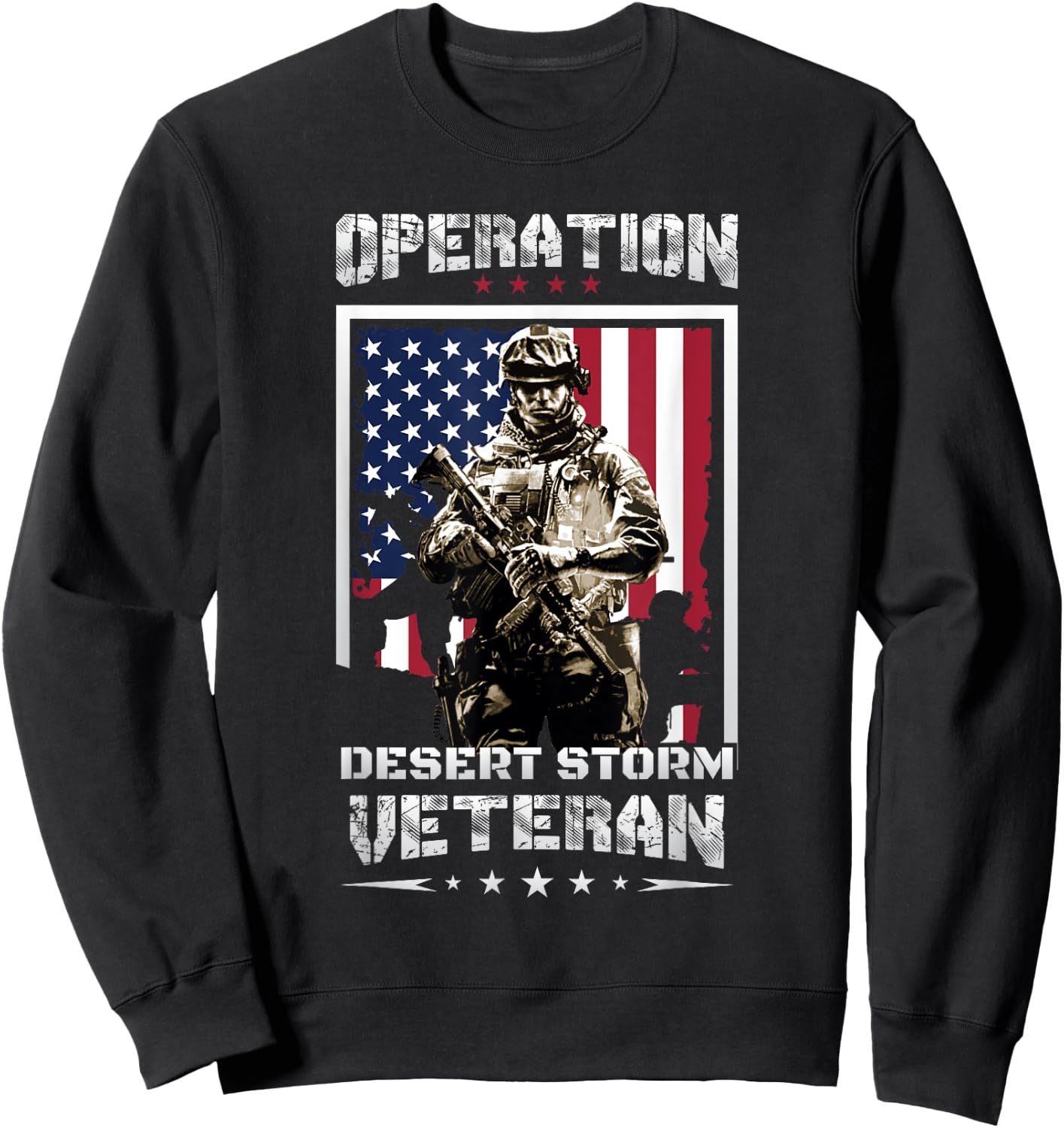 Veteran Shirt Operation Desert Storm Men Women USA Gift Sweatshirt - Sweatshirt | Black