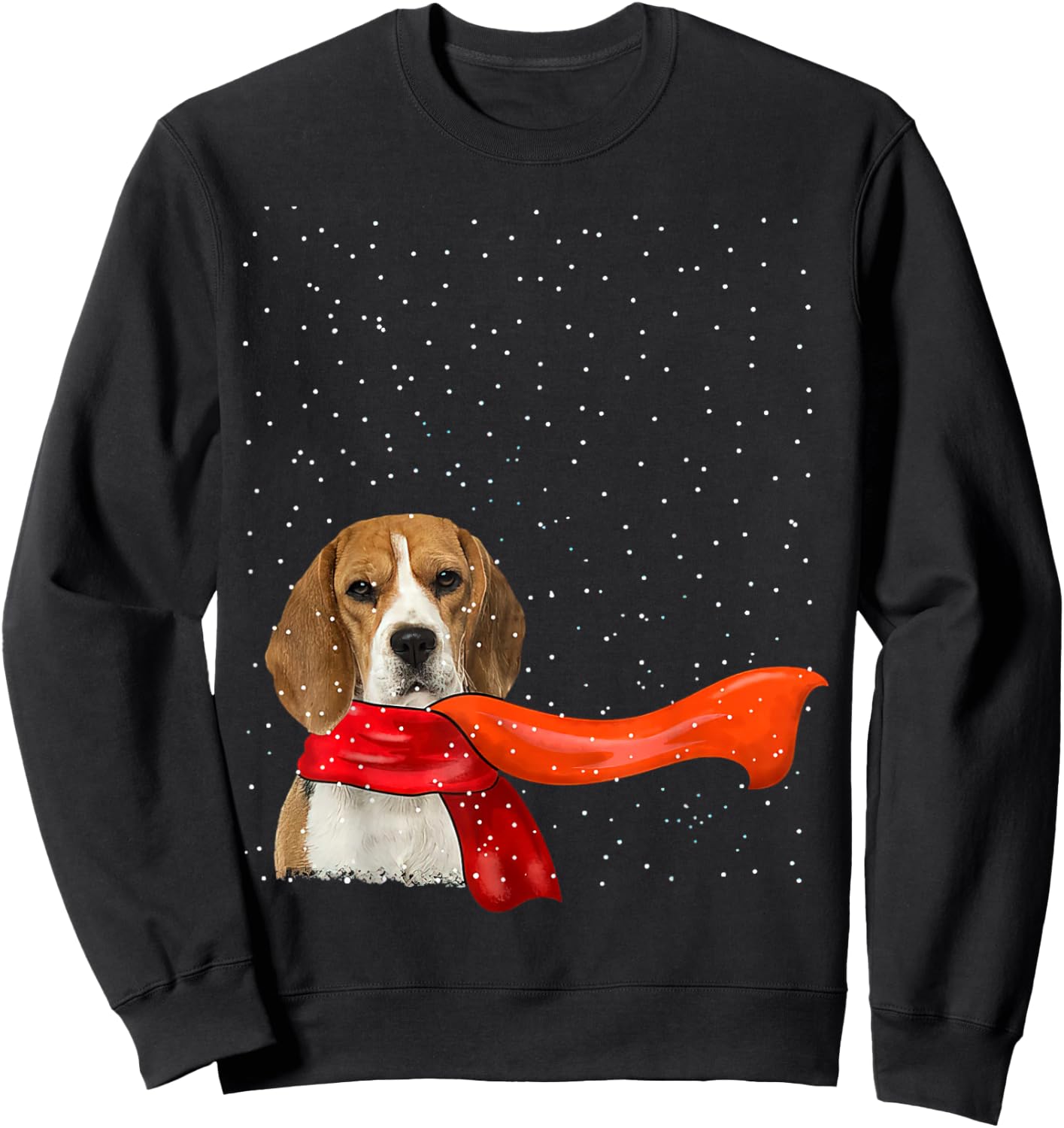Beagle Dog Winter Christmas Sweater Xmas Pet Sweatshirt - Sweatshirt | Black