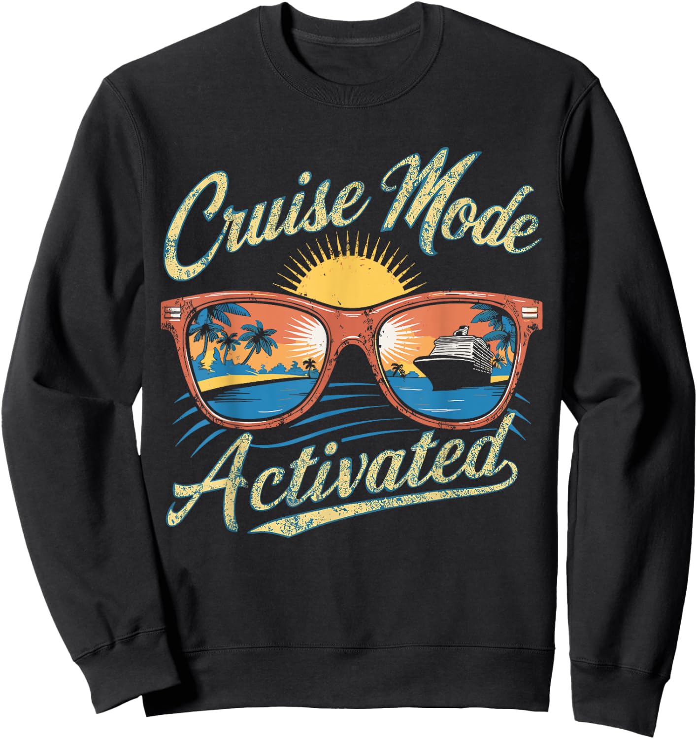 Cruise Mode Sunglasses Activated Sweatshirt - Sweatshirt | Black