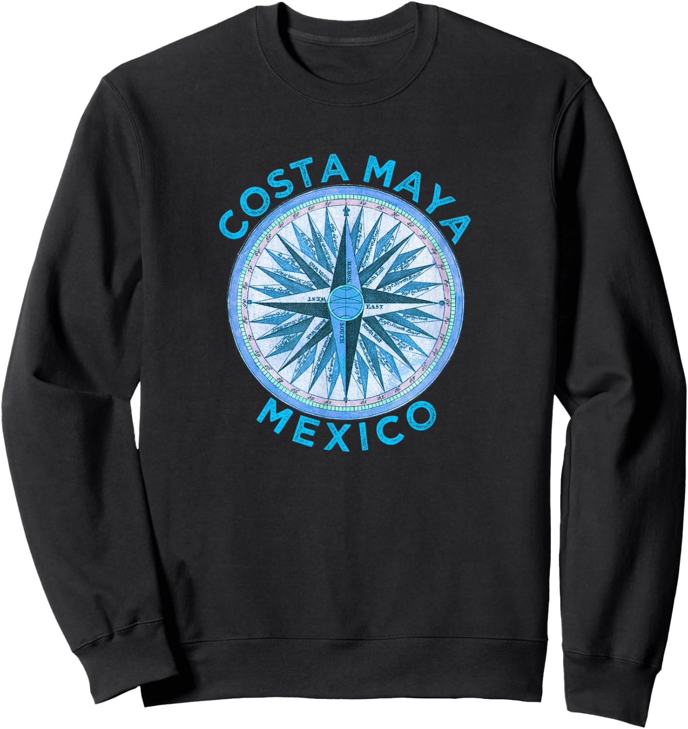 Costa Maya Design / Vintage Costa Maya Compass Rose Sweatshirt - Sweatshirt | Black