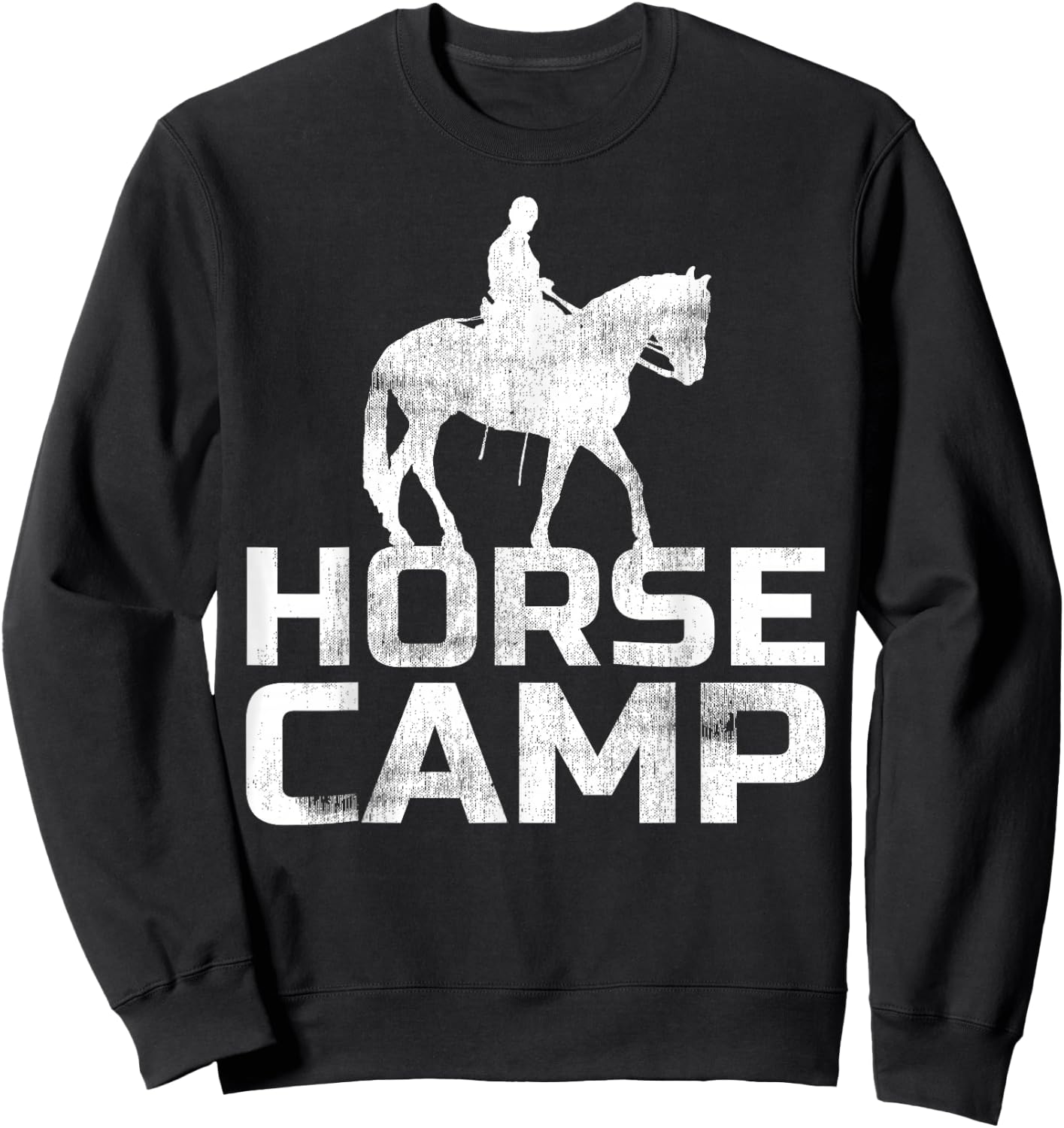 Horse Camp Trainer Shirt Horses Lover Equine Stables Farm Sweatshirt - Sweatshirt | Black