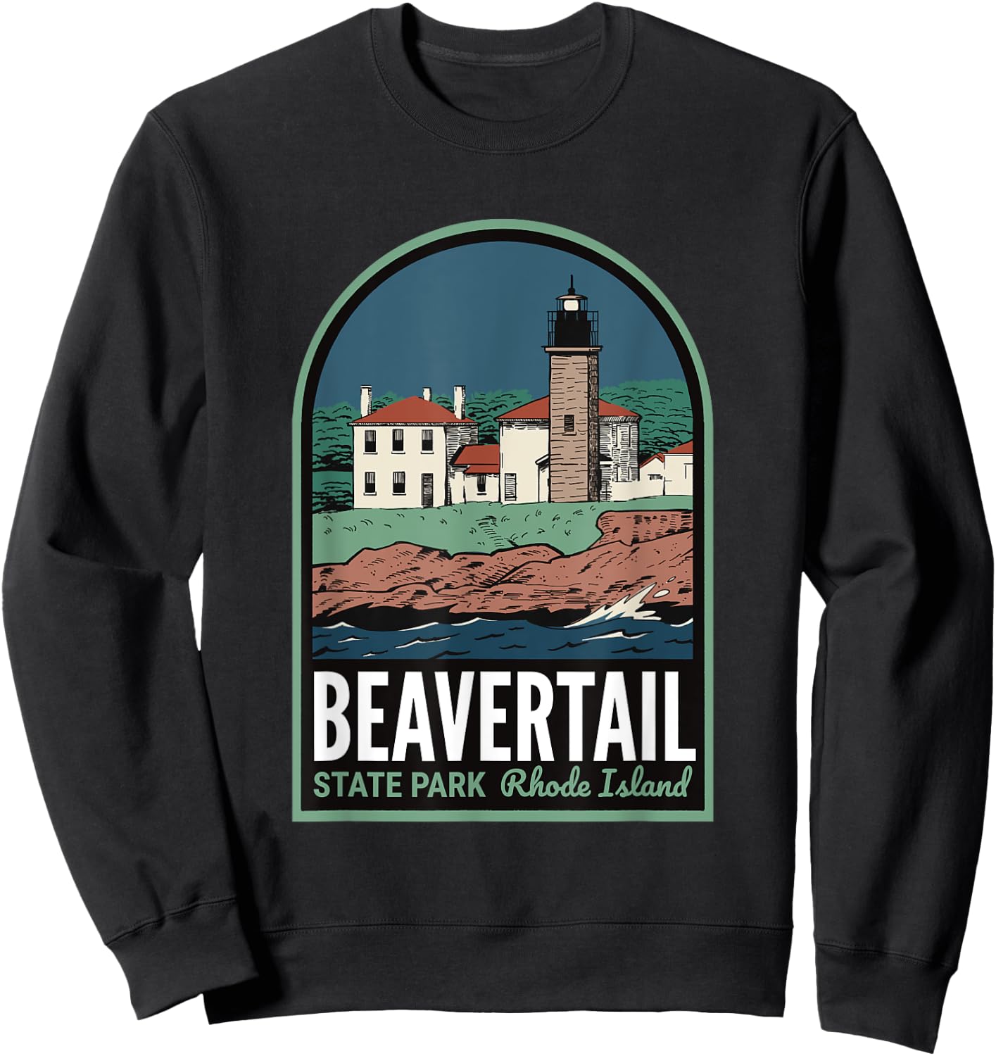 Beavertail State Park Rhode Island Sweatshirt - Sweatshirt | Black