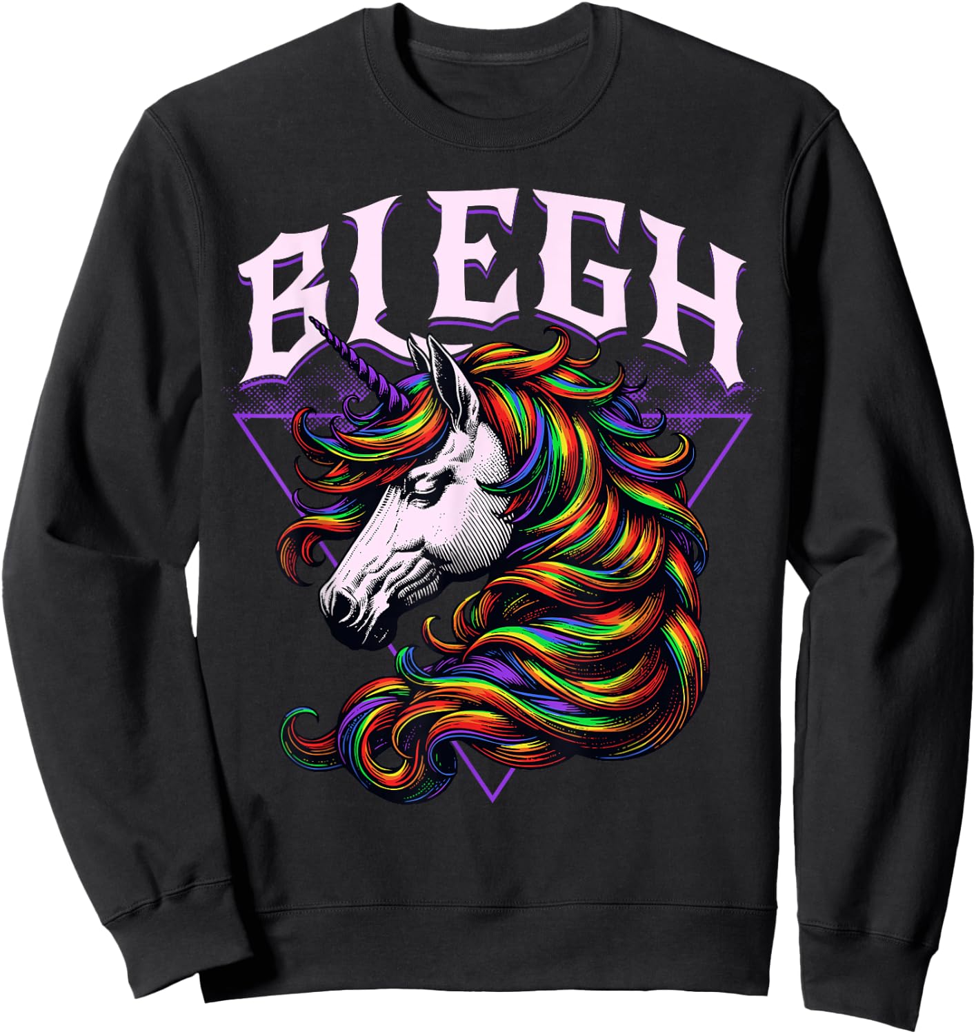 Concert Unicorn Heavy Hardcore Festival Blegh and Breakdowns Sweatshirt - Sweatshirt | Black