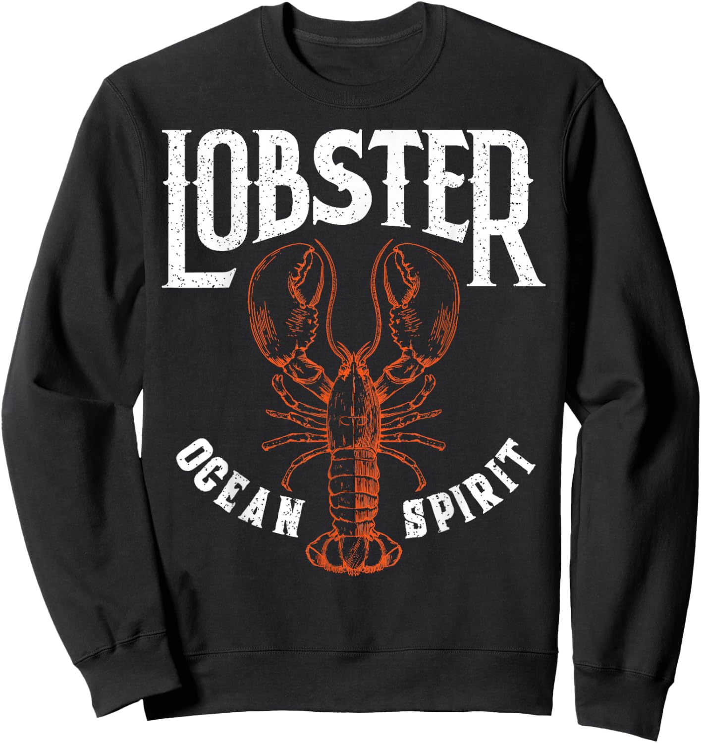 Funny Lobster Crawfish Vintage Lobster Sweatshirt - Sweatshirt | Black