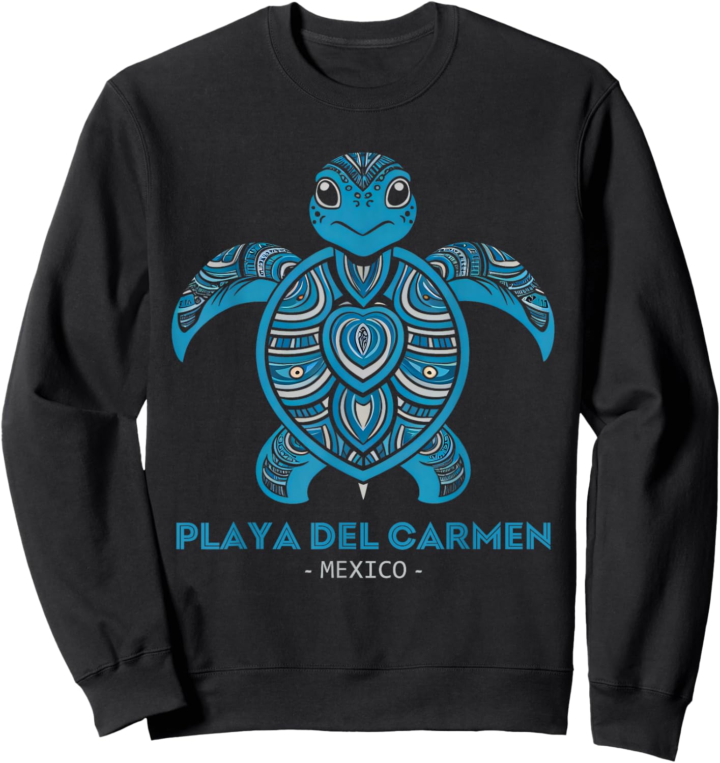 Playa Del Carmen Mexico Sea Turtle Sweatshirt - Sweatshirt | Black