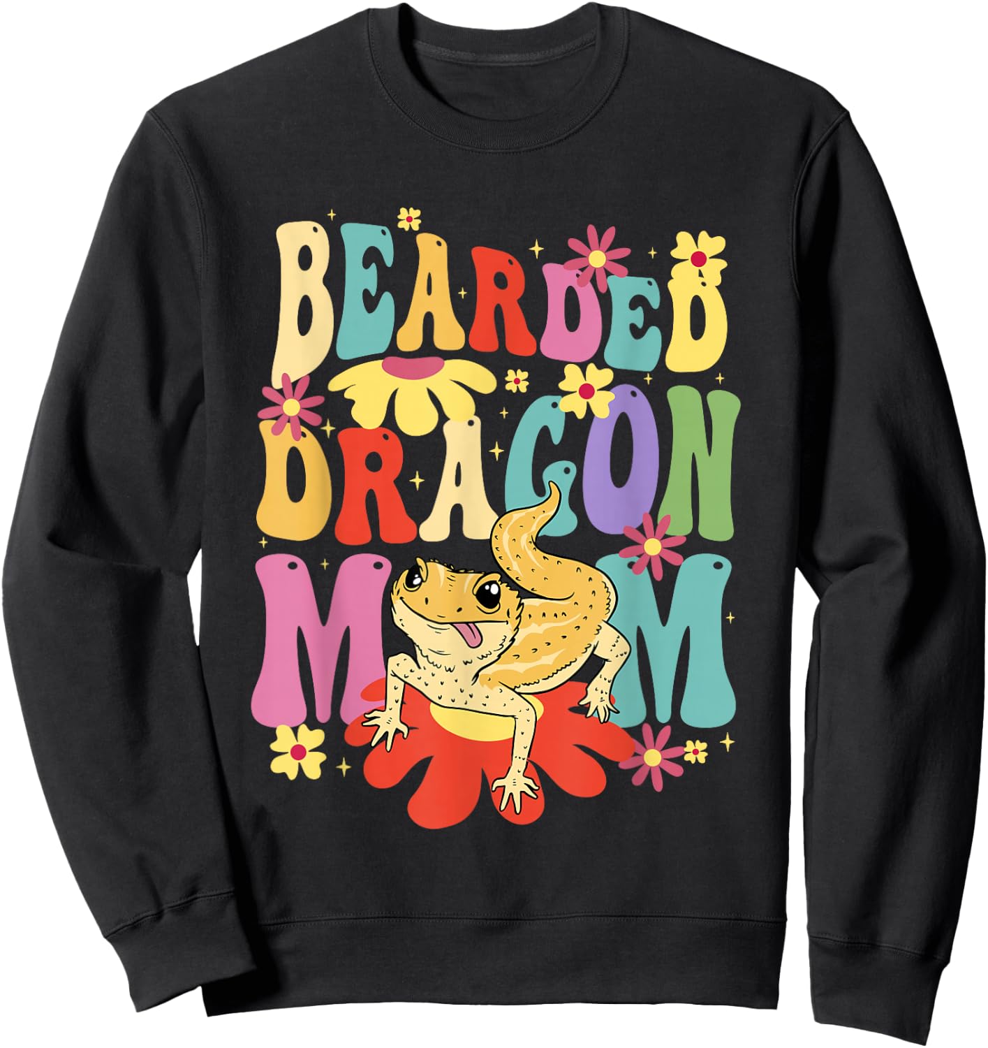 Bearded Dragon Beardie Mom Funny Bearded Dragon Sweatshirt - Sweatshirt | Black
