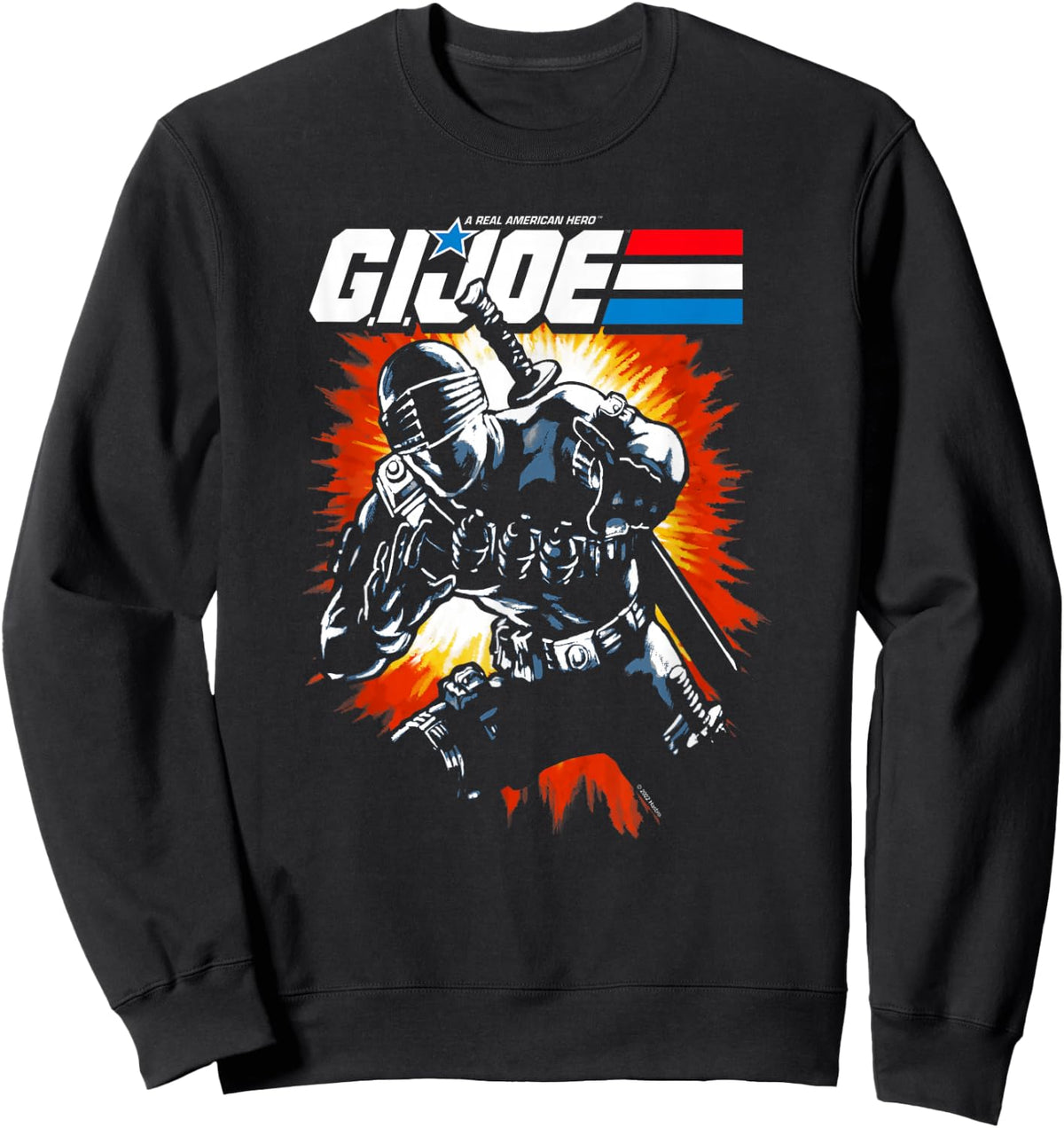 G.I. Joe A Real American Hero Snake Eyes Action Poster Sweatshirt - Sweatshirt | Black