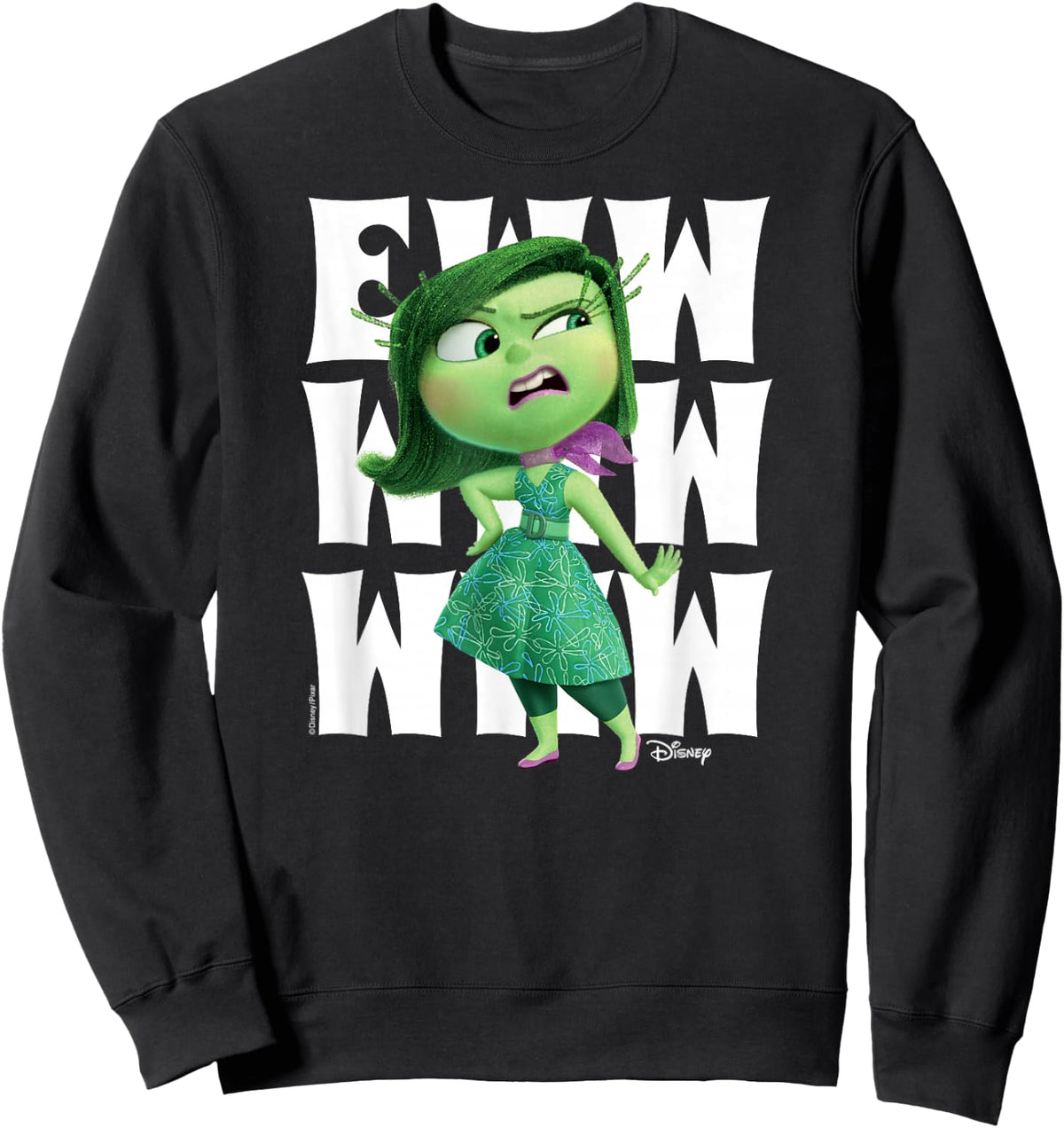 Inside Out - Disgust Character Ewww Sweatshirt - Sweatshirt | Black