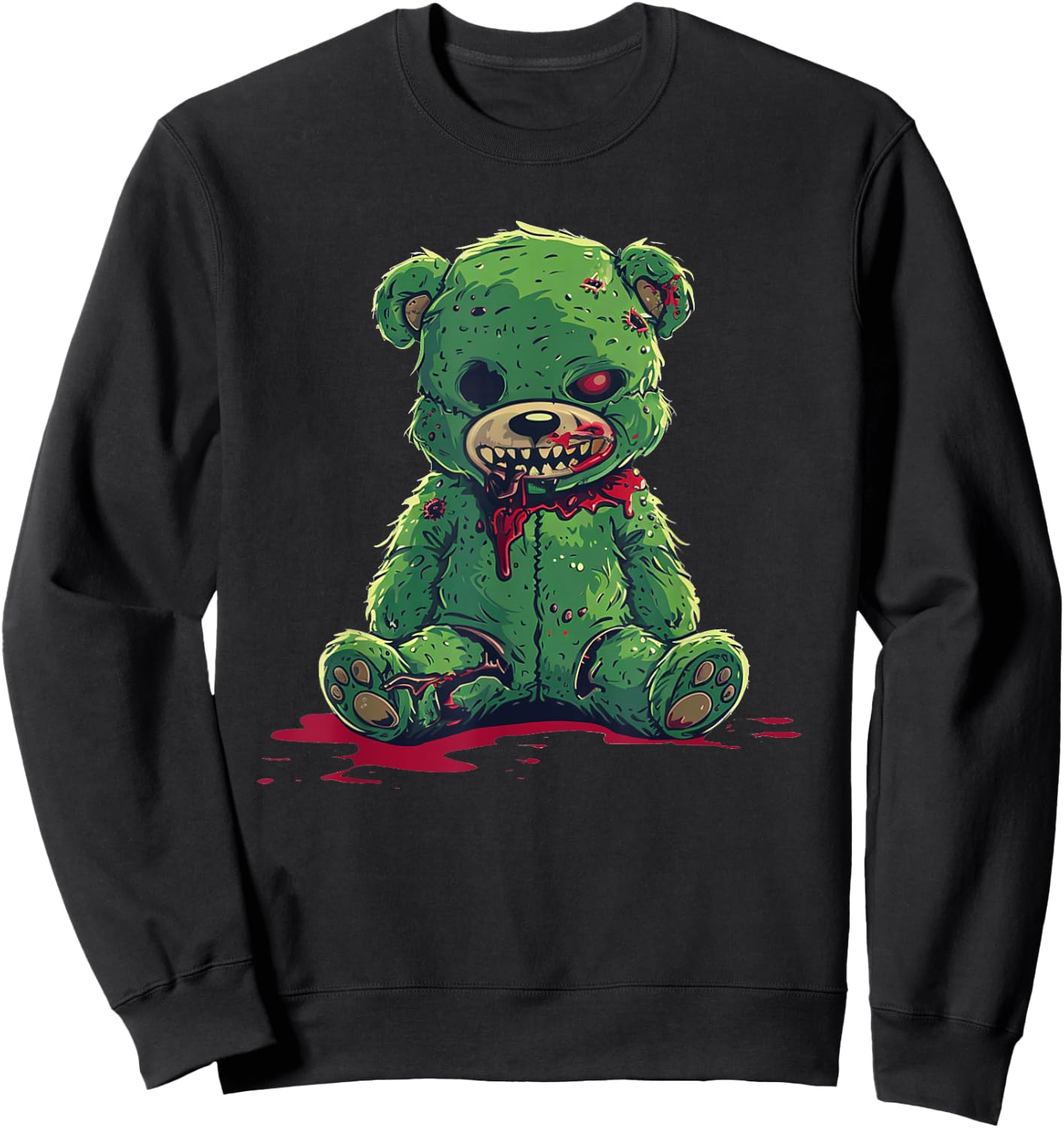 Zombie Bear Halloween Zombie Teddy Zombie Lover Sweatshirt - Sweatshirt | Black