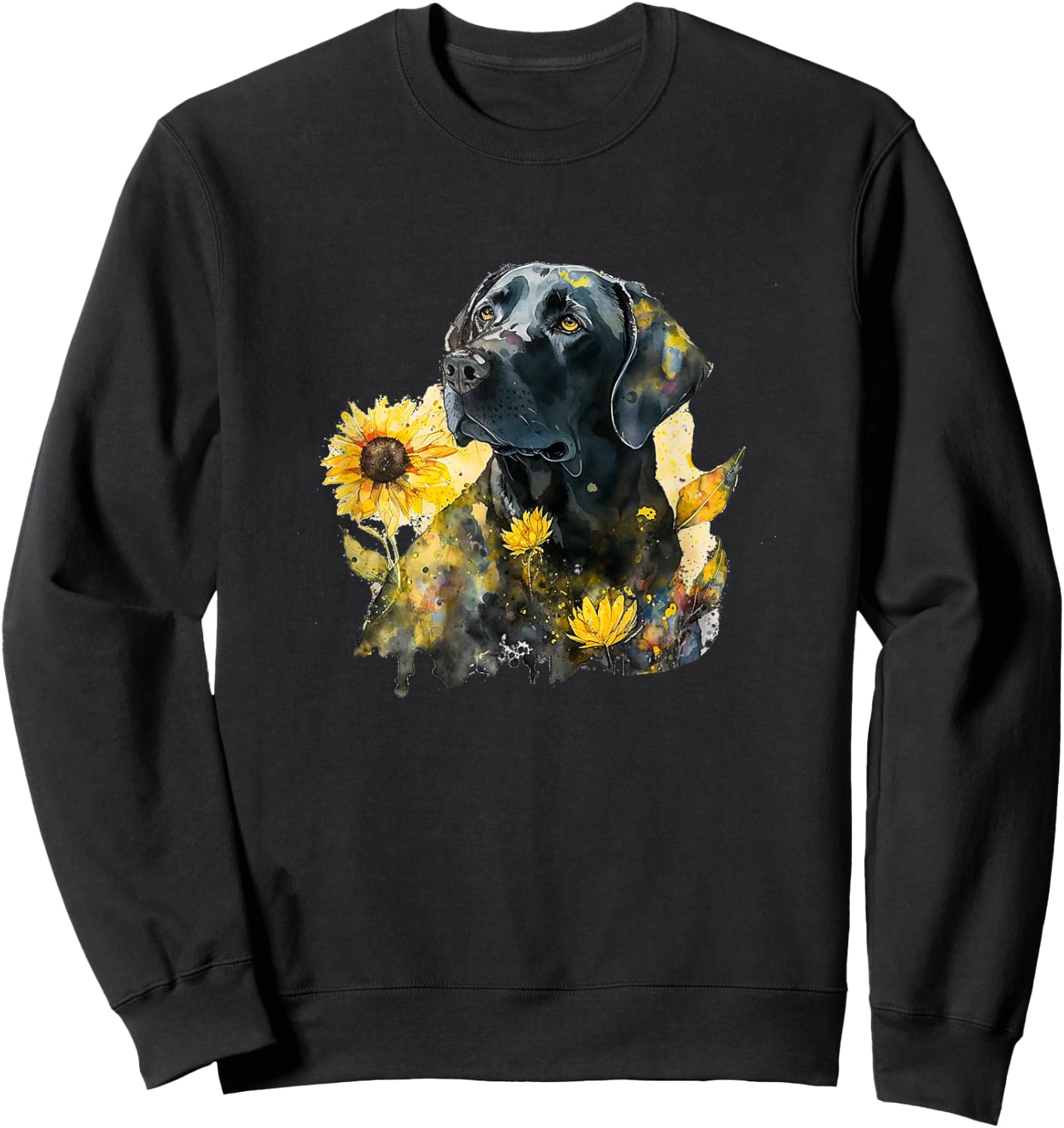 Cute Black Lab Black Labrador Retriever Puppy Dog Mom Animal Sweatshirt - Sweatshirt | Black