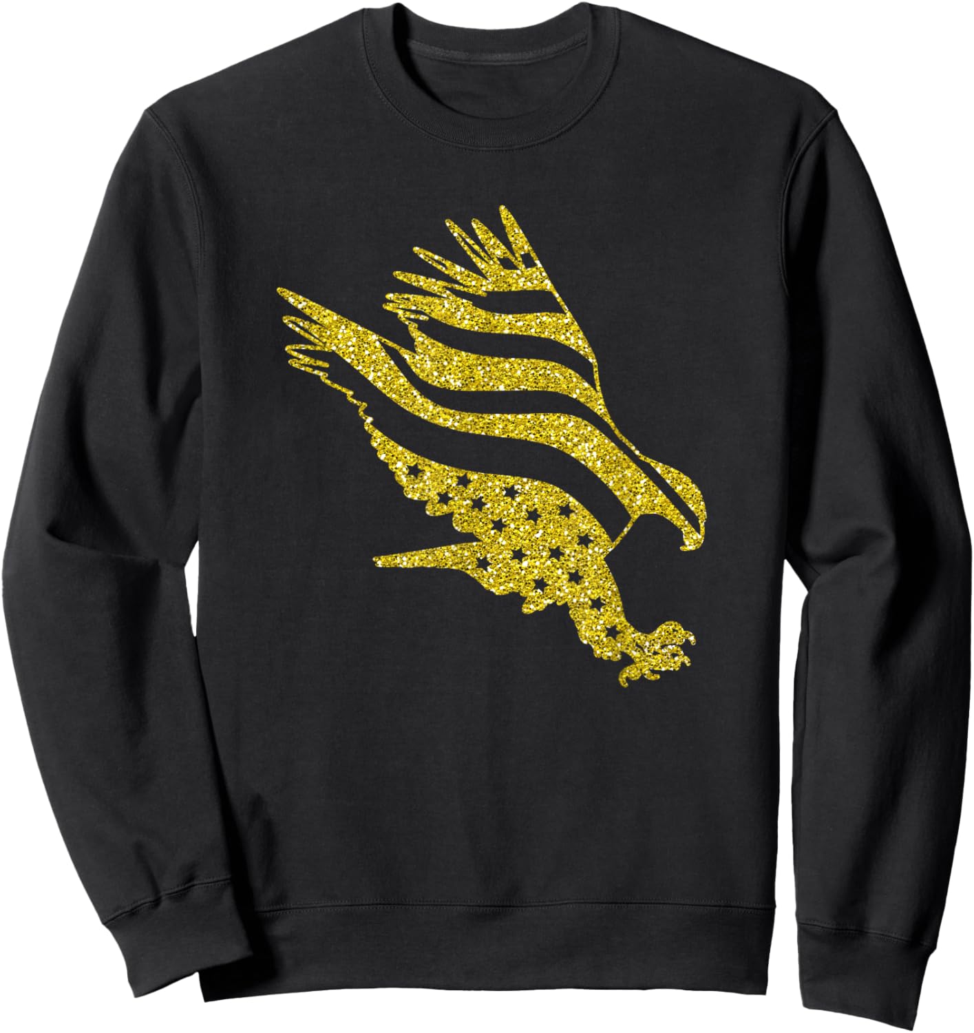 Patriotic Golden American Eagle Men Women Kids Gift Sweatshirt - Sweatshirt | Black