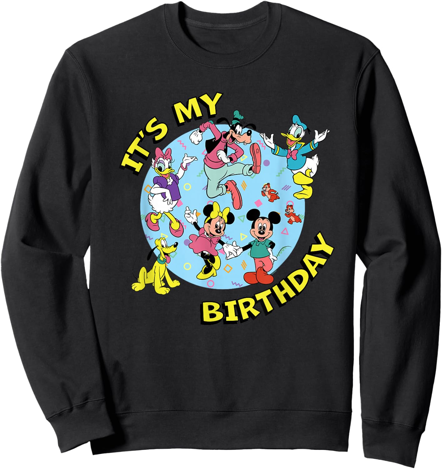 Disney Mickey and Friends Birthday Party It's My Birthday Sweatshirt - Sweatshirt | Black