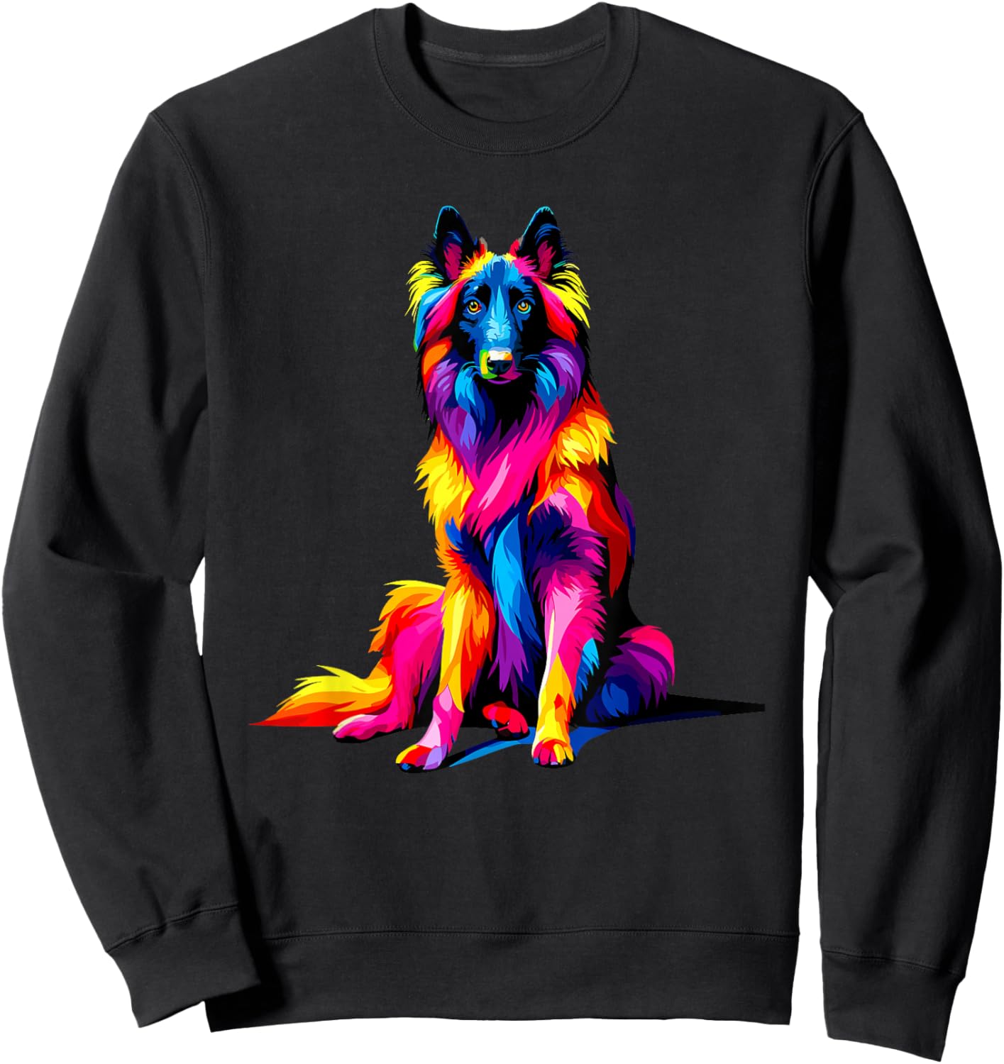 Colorful Pop Art Belgian Tervuren Terv Sweatshirt - Sweatshirt | Black