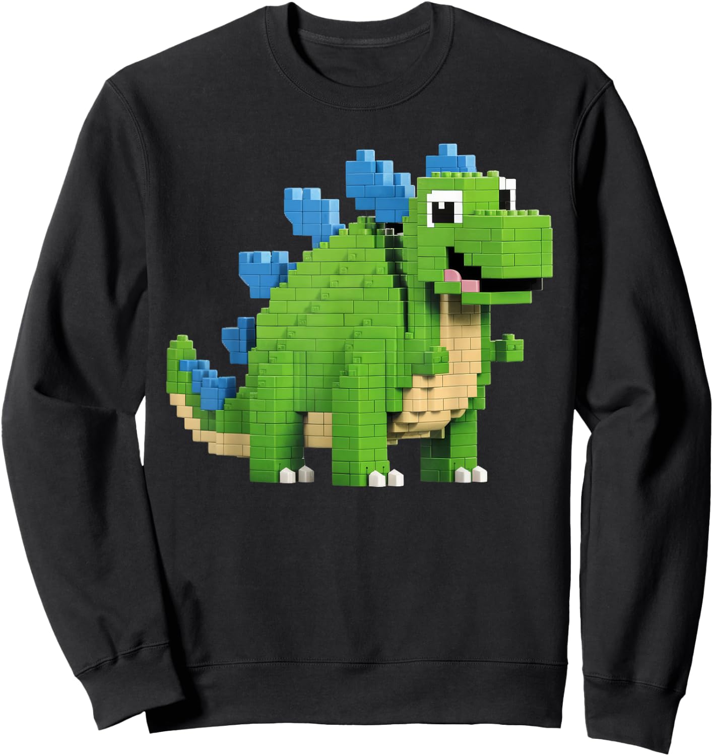 Building Bricks Dinosaur T-Rex Family Matching Sweatshirt - Sweatshirt | Black