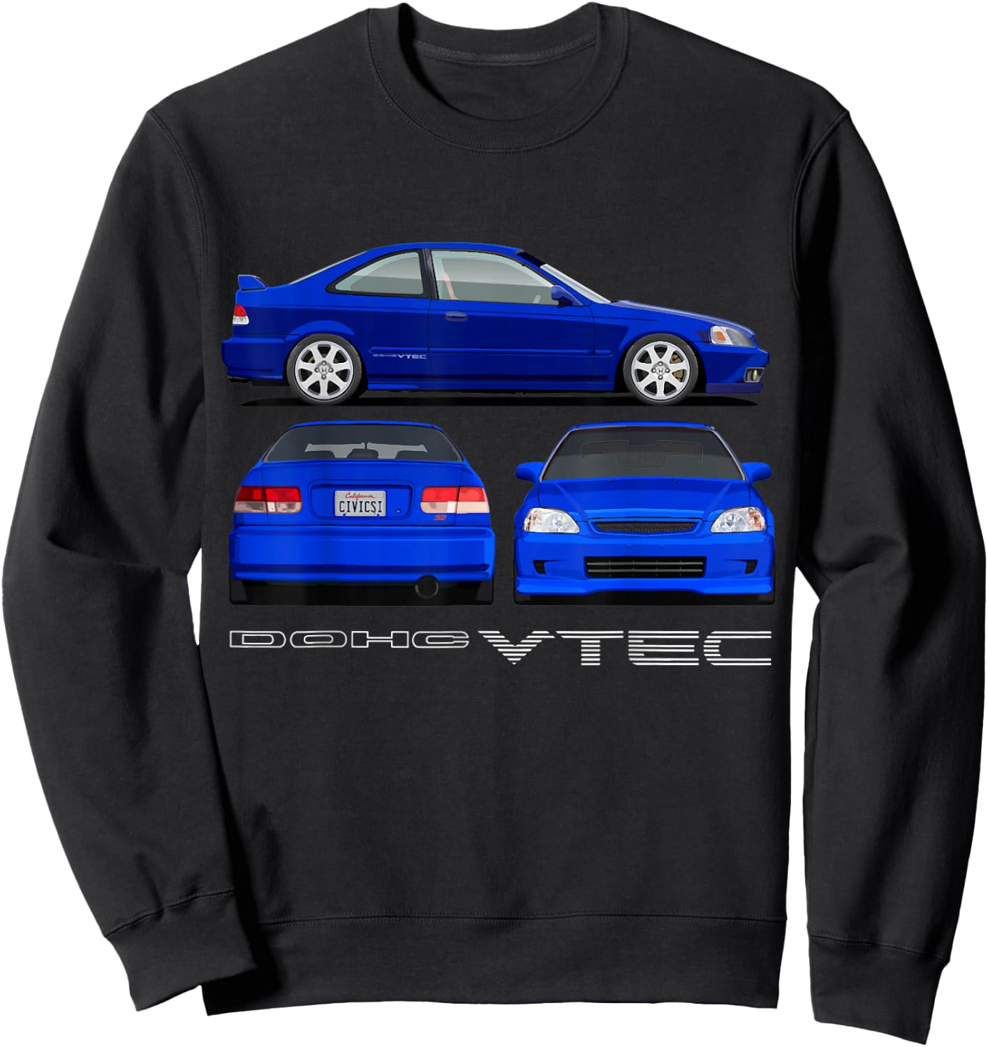 Civic Si JDM Car Sweatshirt - Sweatshirt | Black