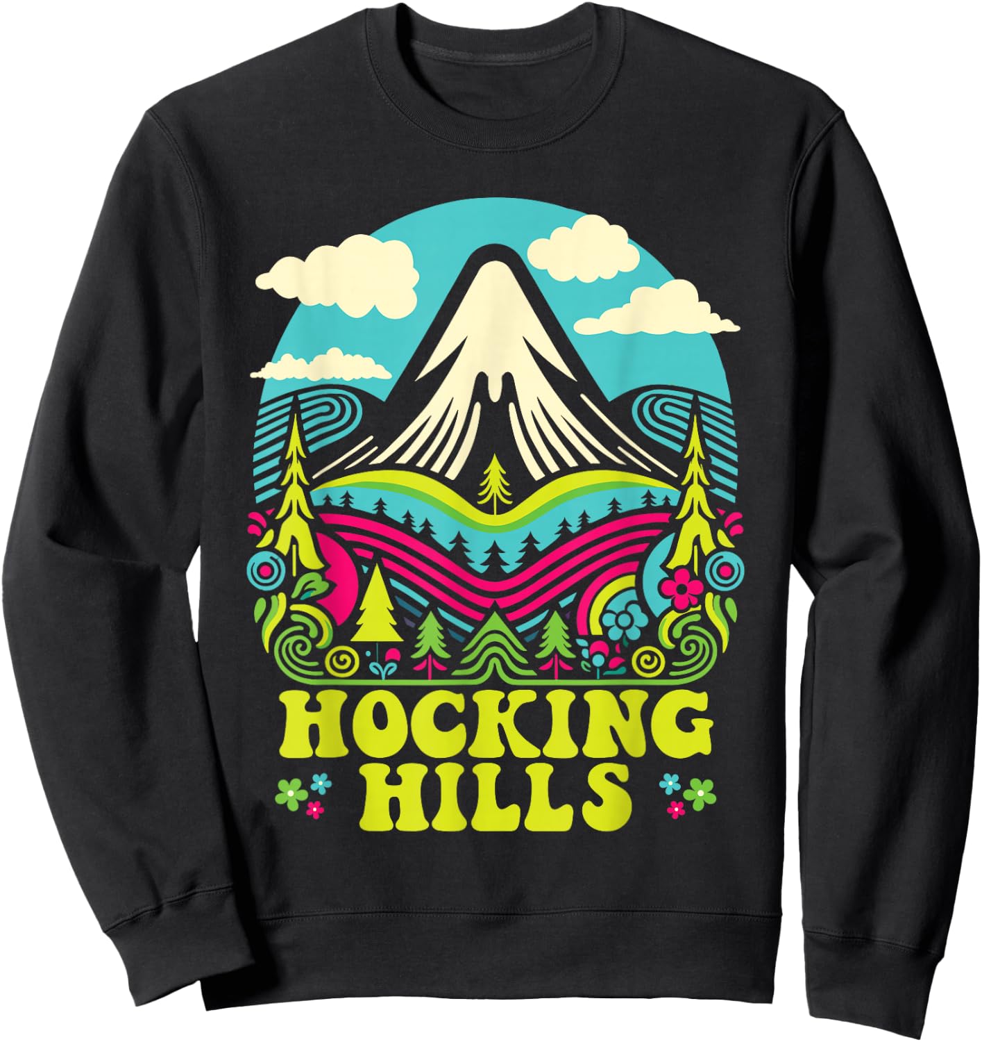 Hocking Hills Groovy, Hocking Hills Sweatshirt - Sweatshirt | Black