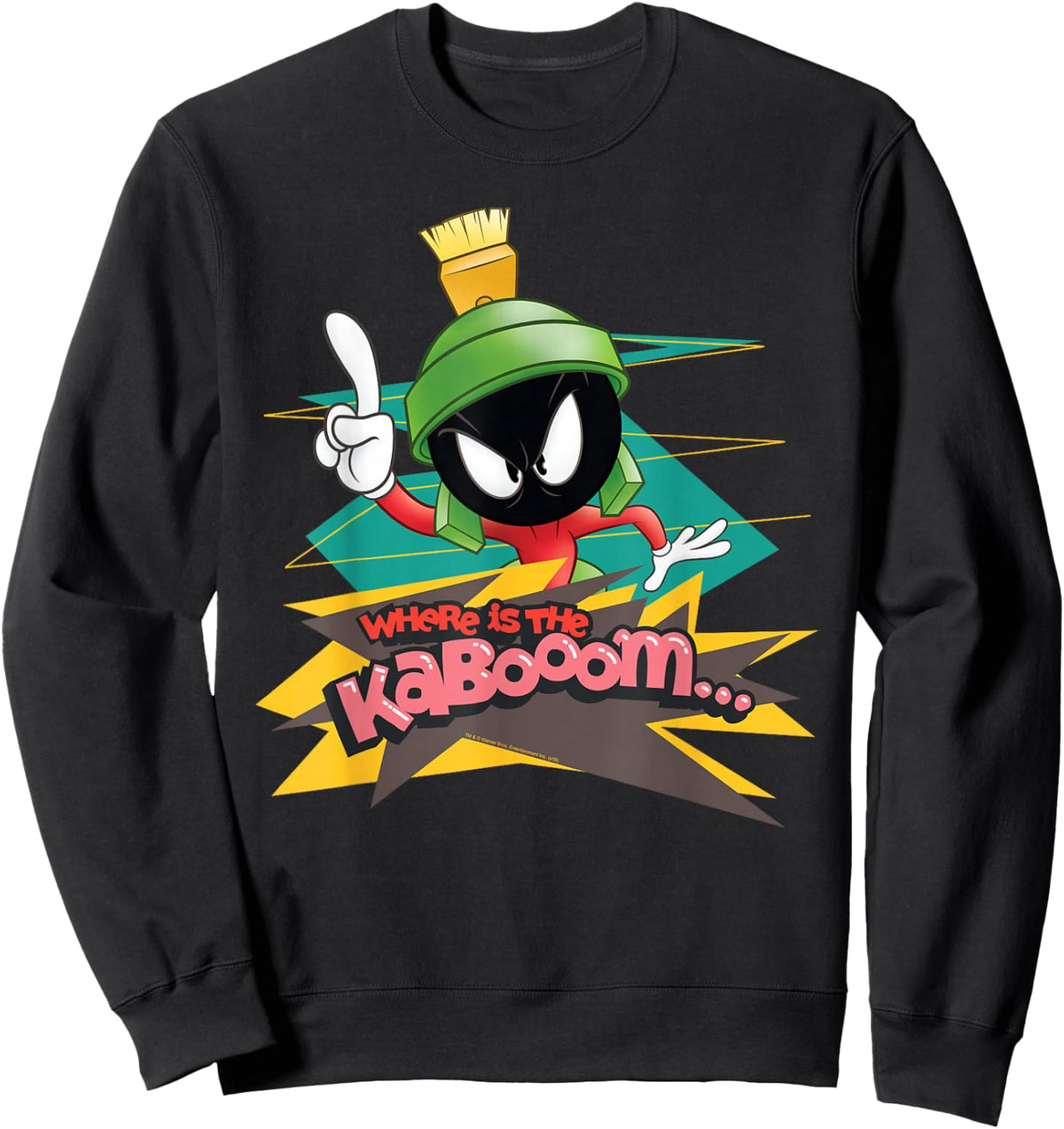 Looney Tunes Marvin The Martian Where is The Kaboom Sweatshirt - Sweatshirt | Black
