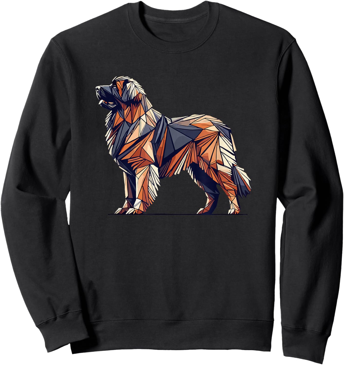 Geometric Art Leonberger Leonbergers Sweatshirt - Sweatshirt | Black