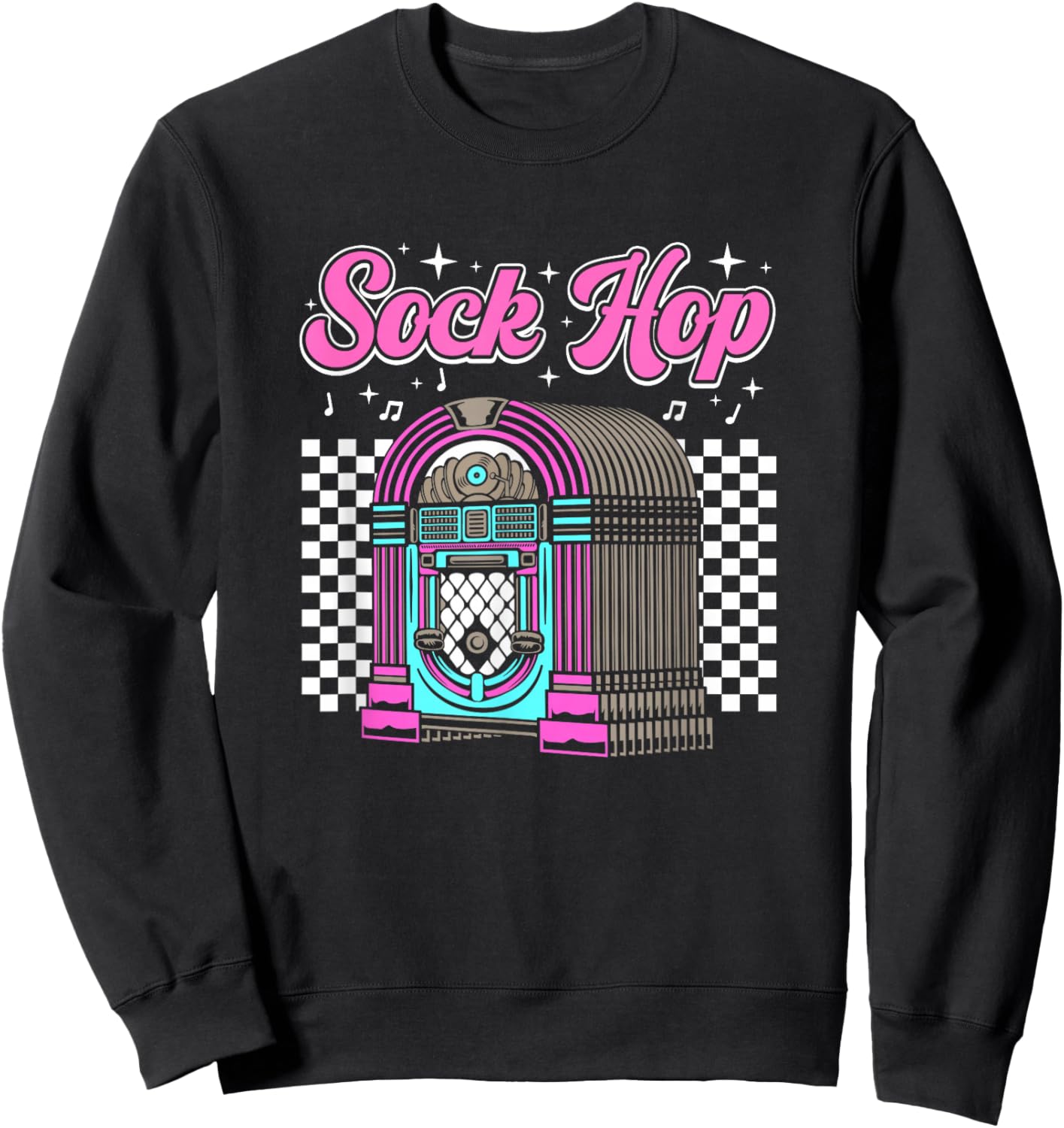 Retro Vintage Sock Hop 1950s Party For Sock Hop Dancers Sweatshirt - Sweatshirt | Black