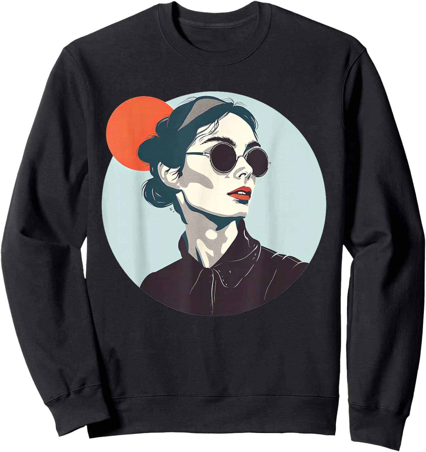 Emily Dickinson With Sunglasses Sweatshirt - Sweatshirt | Black