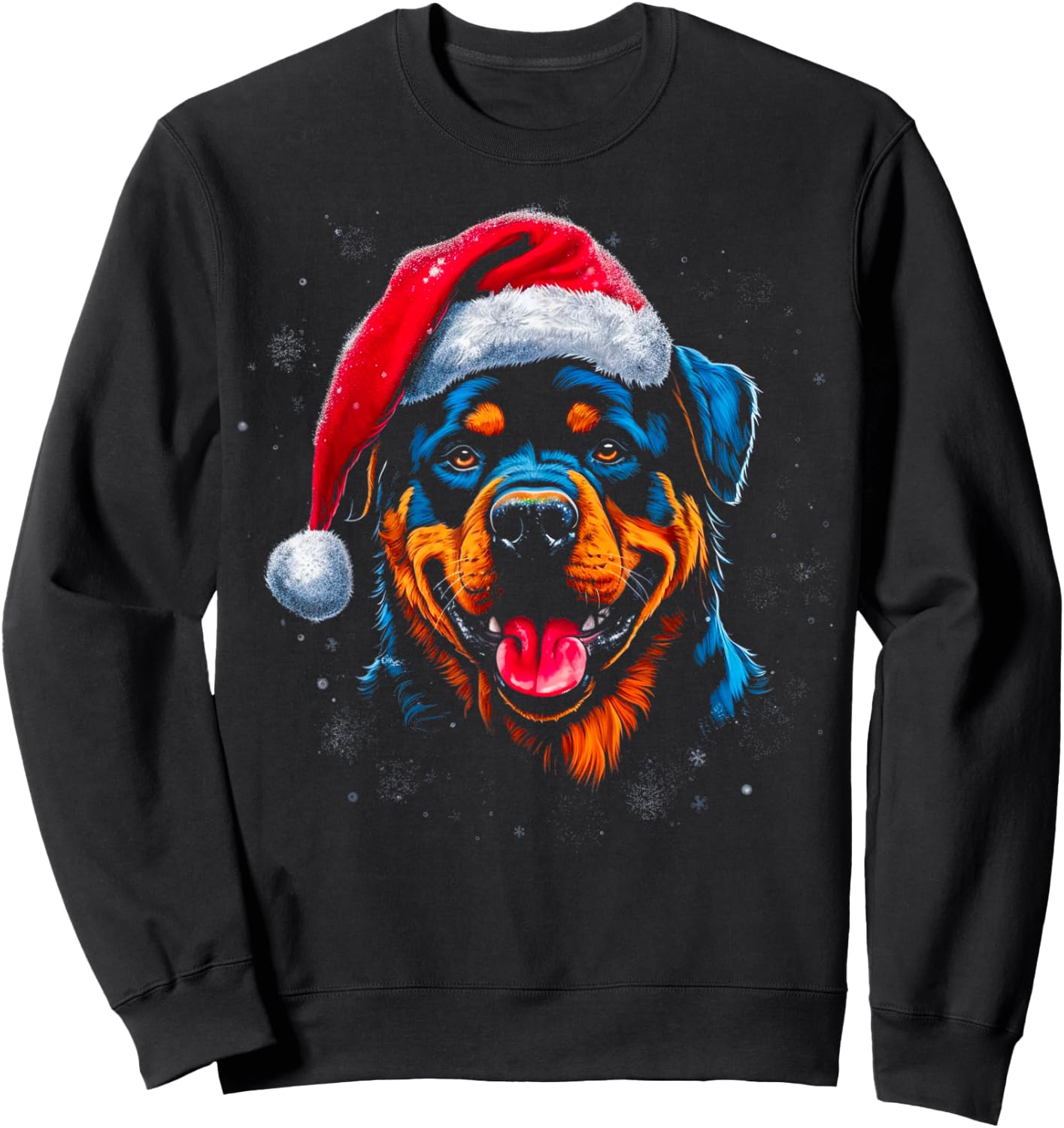 Pop Art Design Rottweiler Dog Christmas Sweatshirt - Sweatshirt | Black