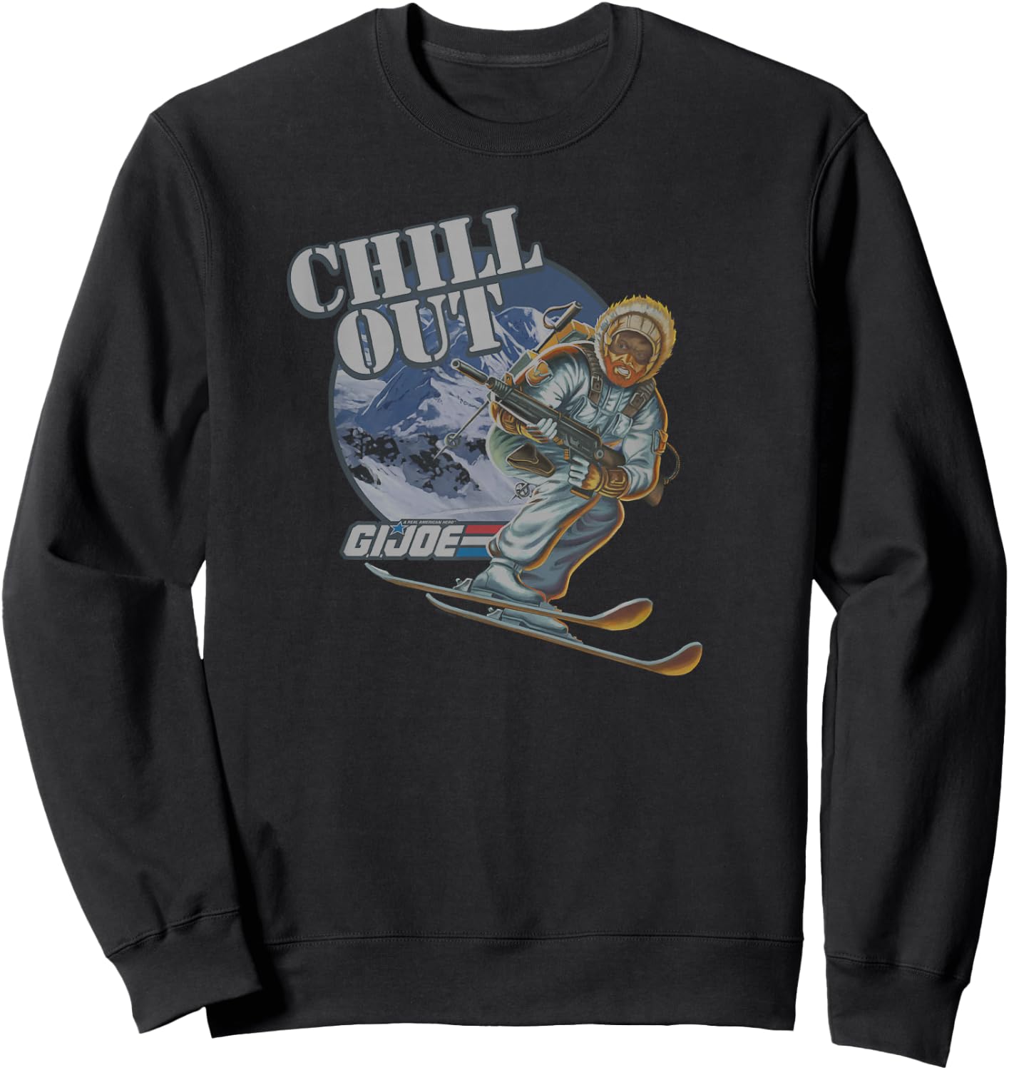 G.I. Joe A Real American Hero Chill Out Ice Skiing Retro Sweatshirt - Sweatshirt | Black
