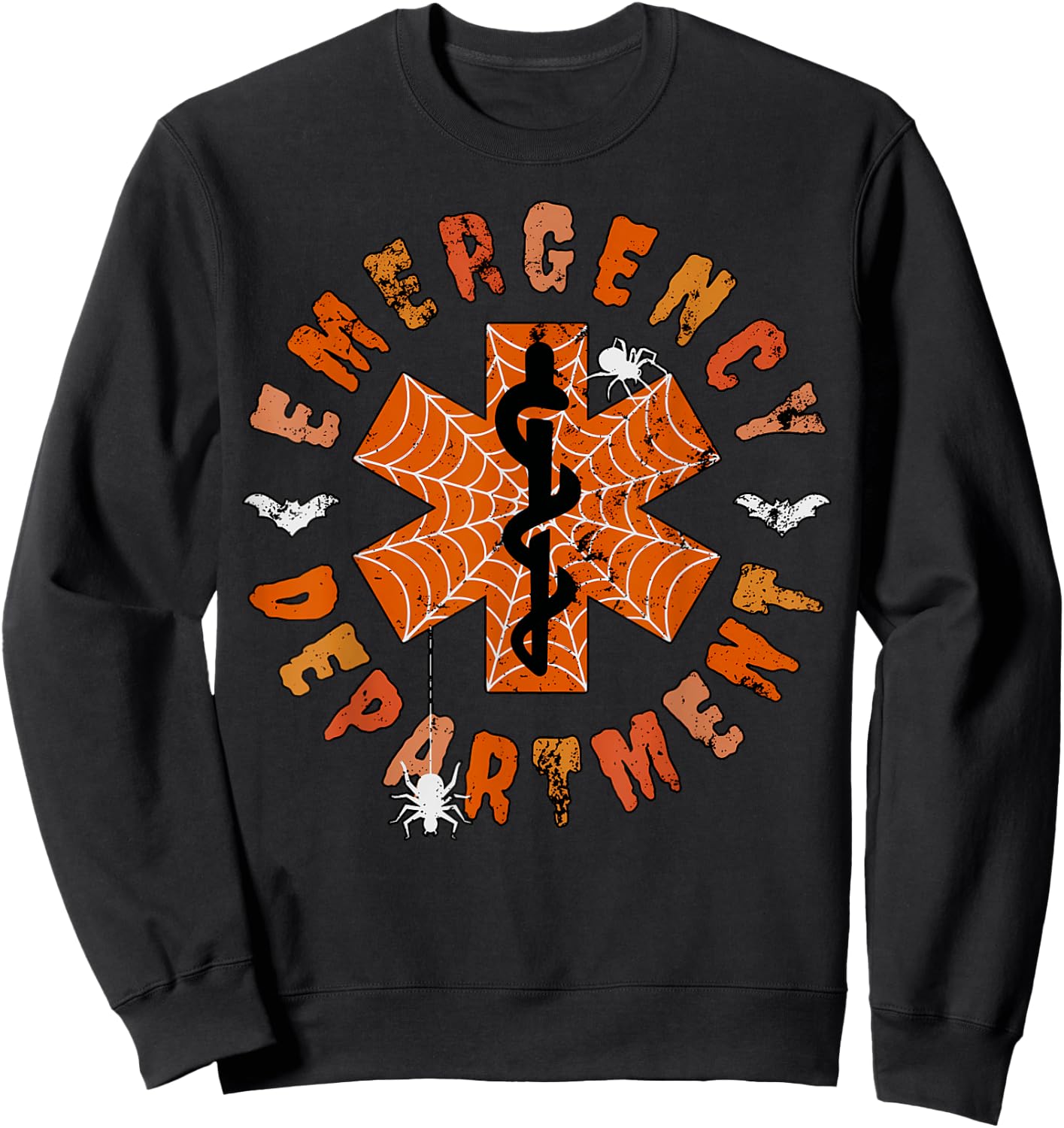 Emergency Department Halloween Costume Er Fall Pumpkin Nurse Sweatshirt - Sweatshirt | Black