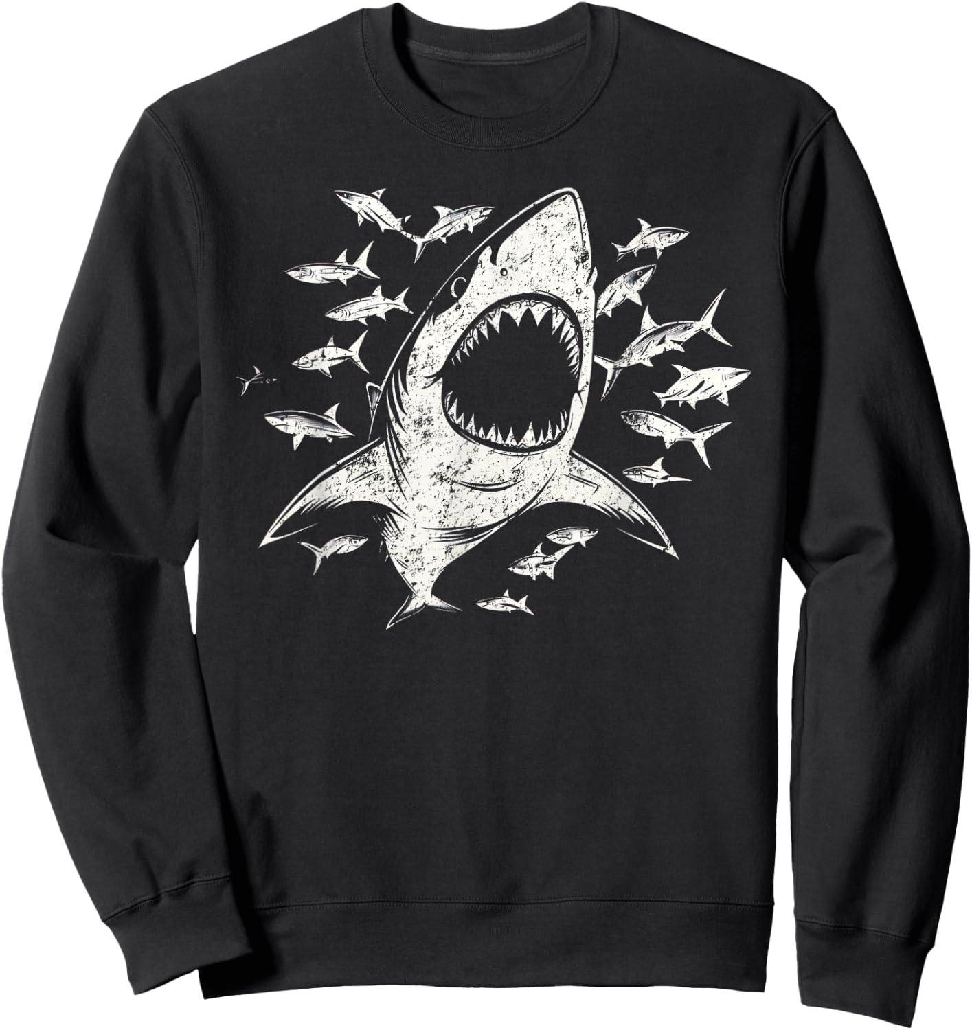 White Shark Lover Marine Biology Animal Science Sweatshirt - Sweatshirt | Black