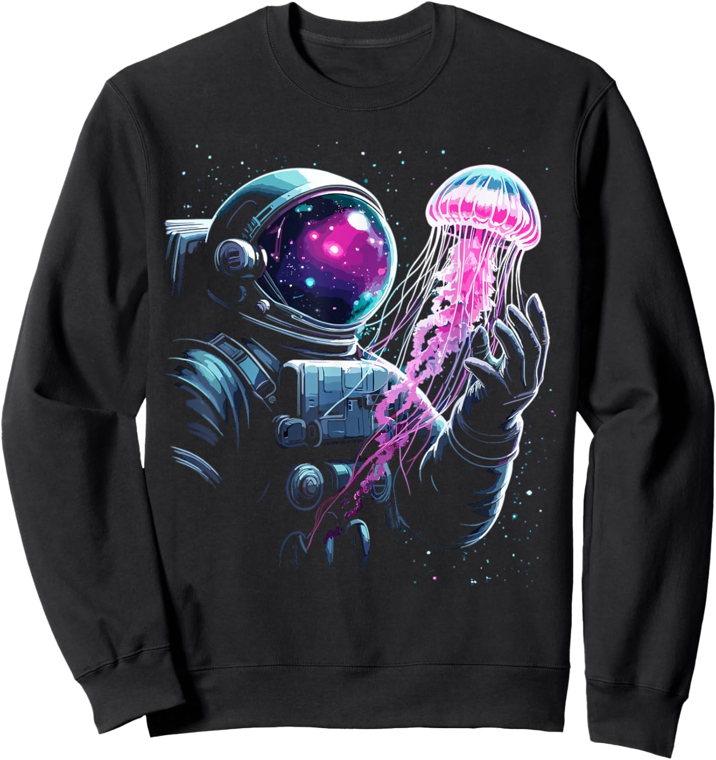 Astronaut Jellyfish Astronaut Science Space Sweatshirt - Sweatshirt | Black