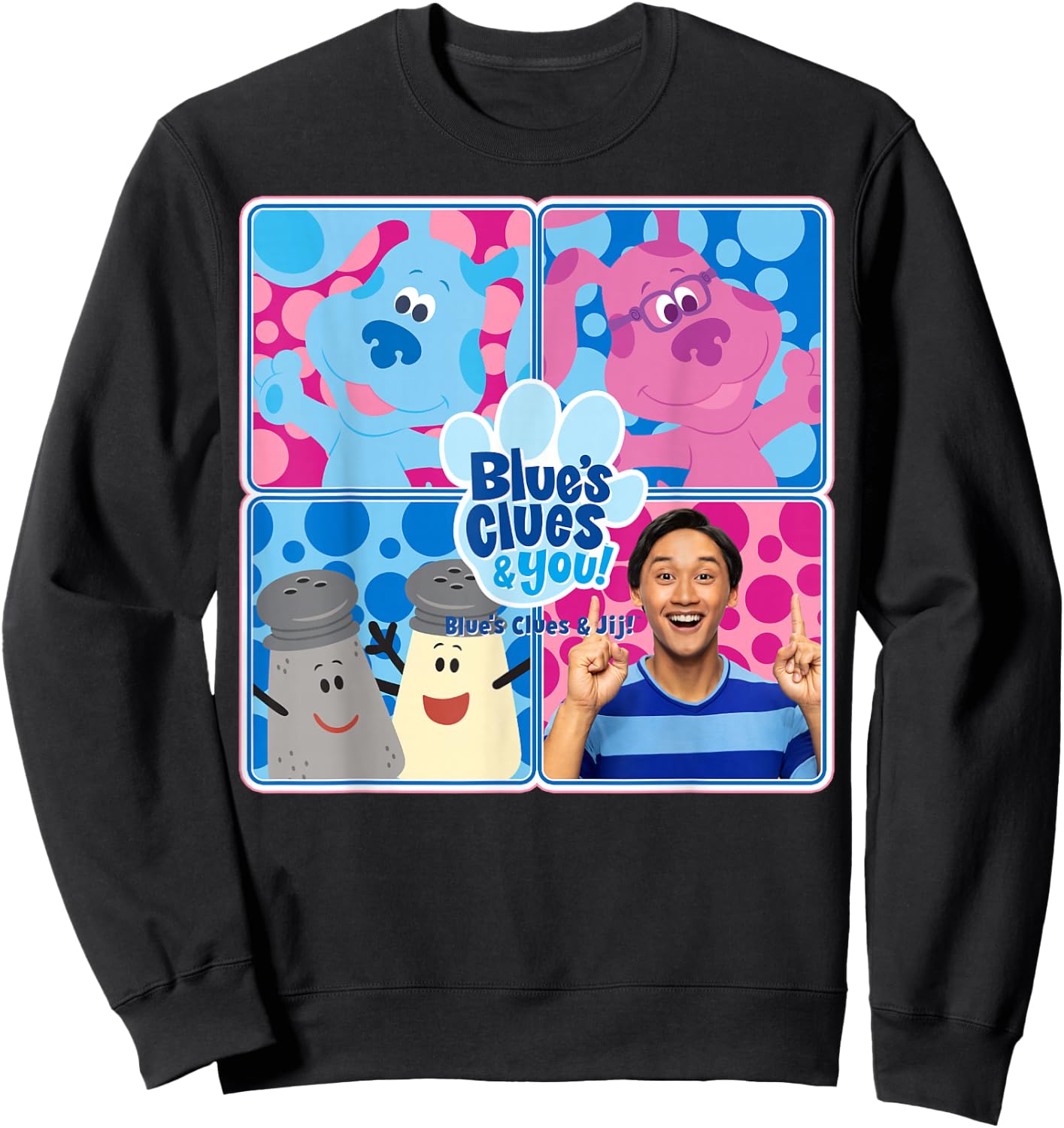 Blue's Clues & You Character Box Up Sweatshirt - Sweatshirt | Black