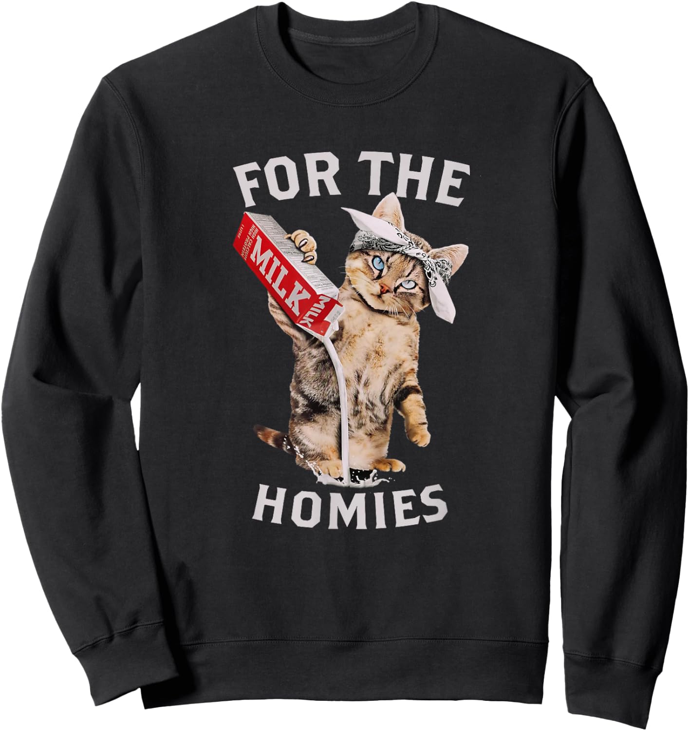 Milk Cat for The Homies Sweatshirt - Sweatshirt | Black