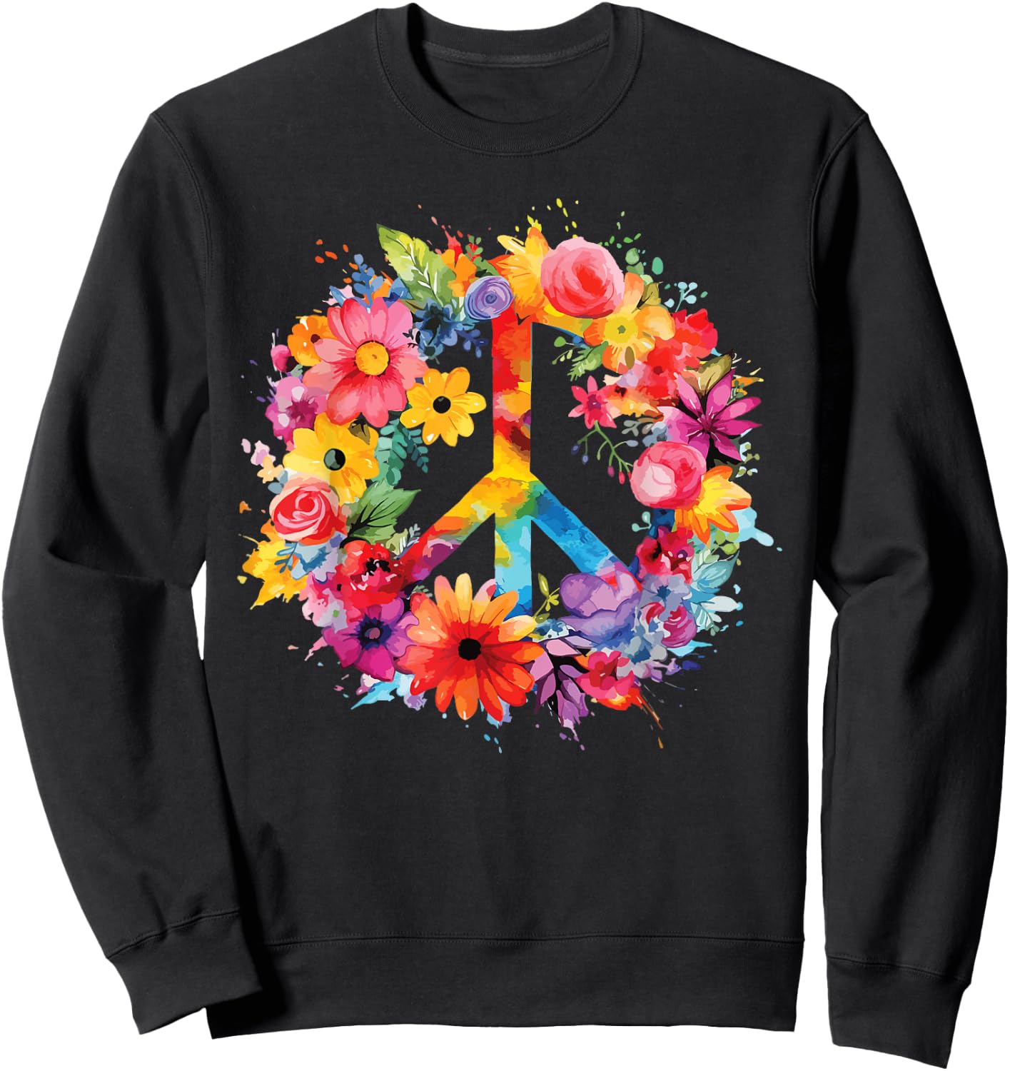 Peace Sign TieDye International Day Of Peace World Peace Day Sweatshirt - Sweatshirt | Black