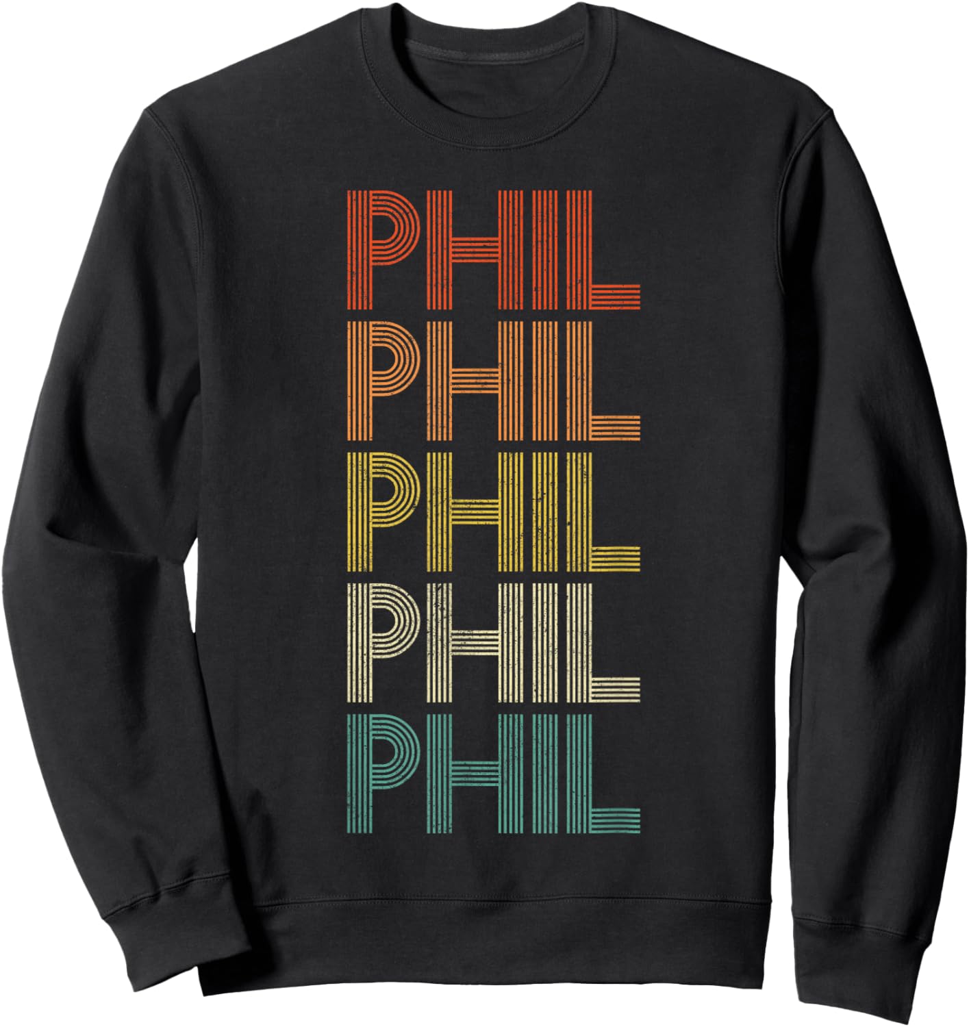 Phil Vintage Retro Sweatshirt - Sweatshirt | Black