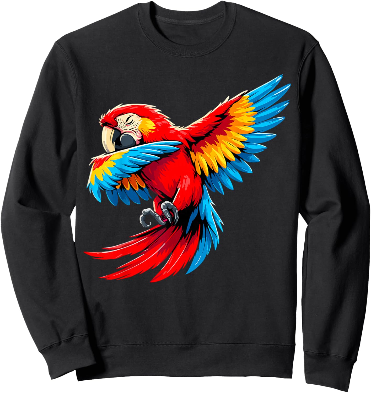 Parrot Dabbing Tropical Bird Parrot Lover Sweatshirt - Sweatshirt | Black