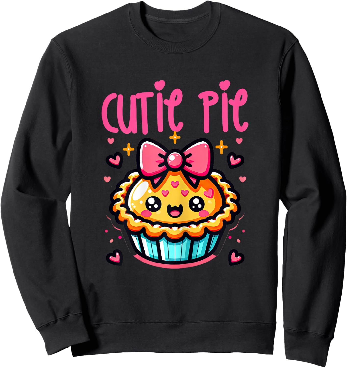 Girls Cutie Pie Cute School Adorable Girls Size 10-12 7-8 Sweatshirt - Sweatshirt | Black