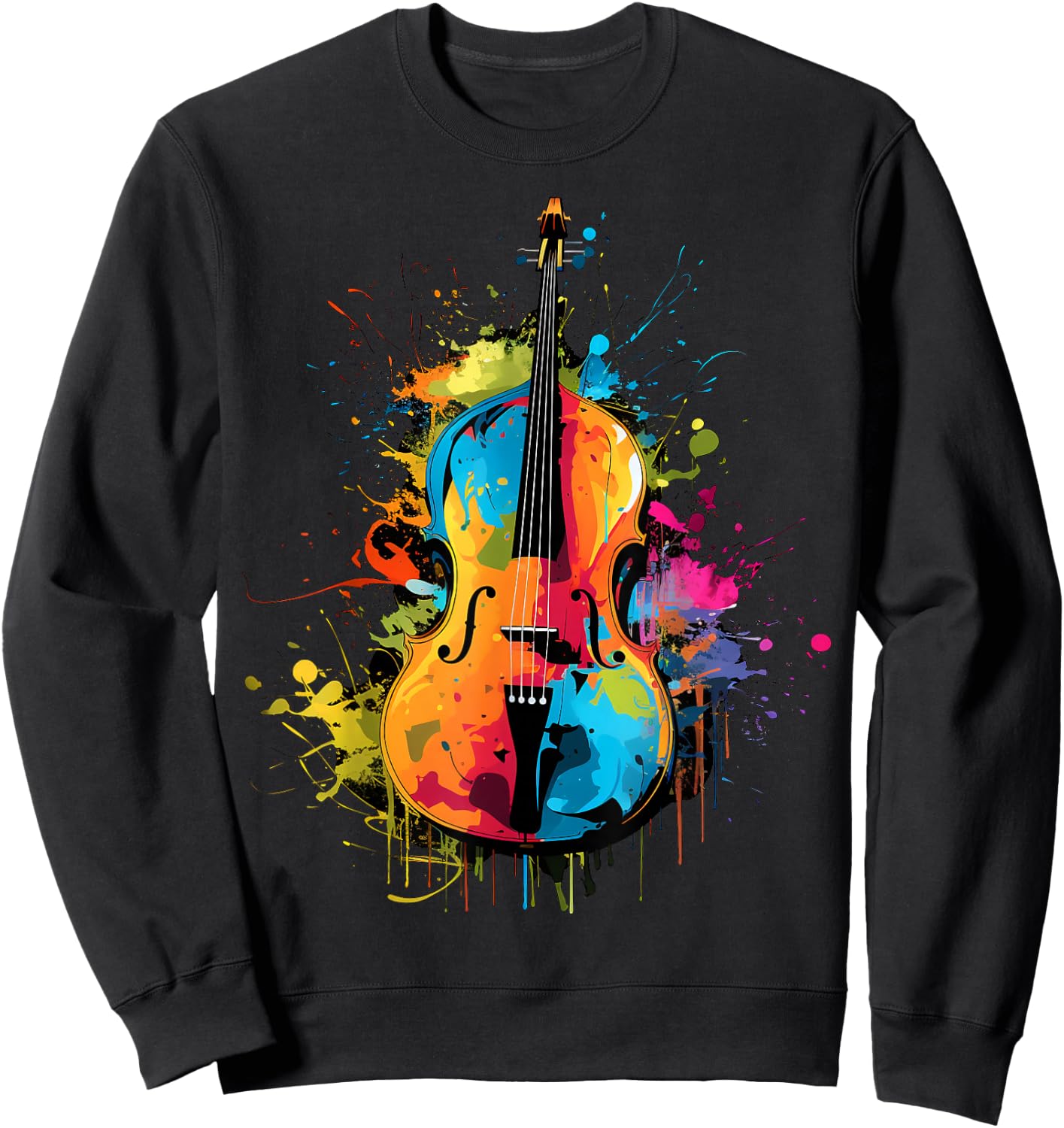 Men, Women and Kids Double Bass Upright Bass Sweatshirt - Sweatshirt | Black