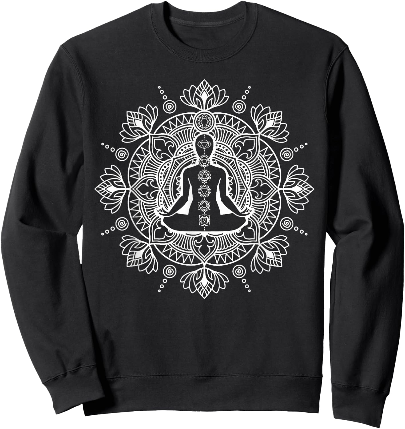 Chakra Design For Yoga Meditation Sweatshirt - Sweatshirt | Black