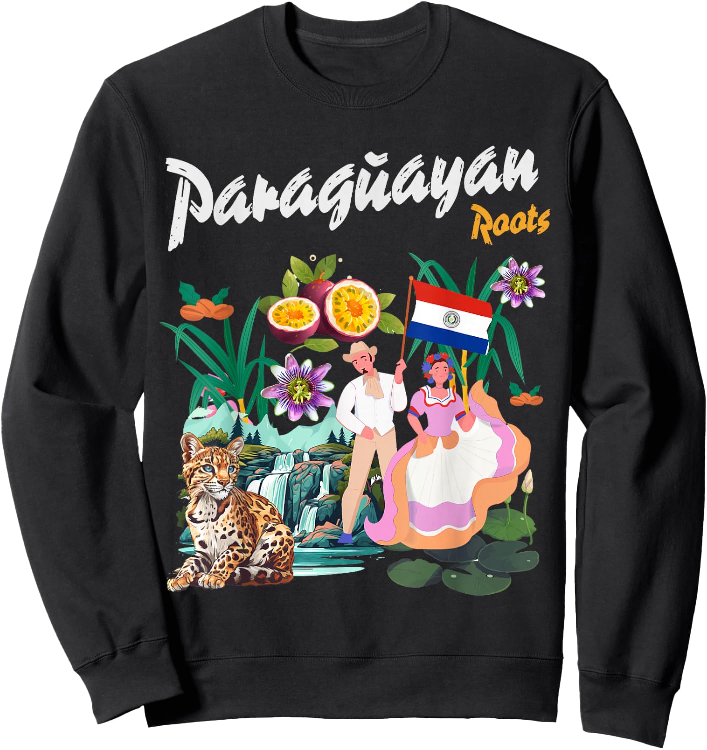 Paraguayan Flag Outfit Idea For Kids & Paraguayan Roots Sweatshirt - Sweatshirt | Black