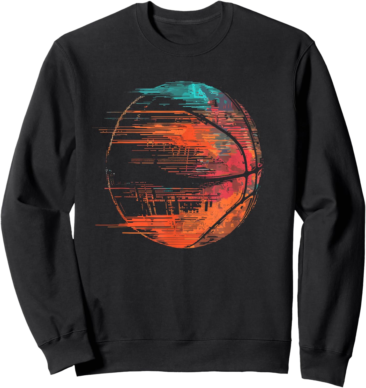 Basketball Ball Sketch Sweatshirt - Sweatshirt | Black