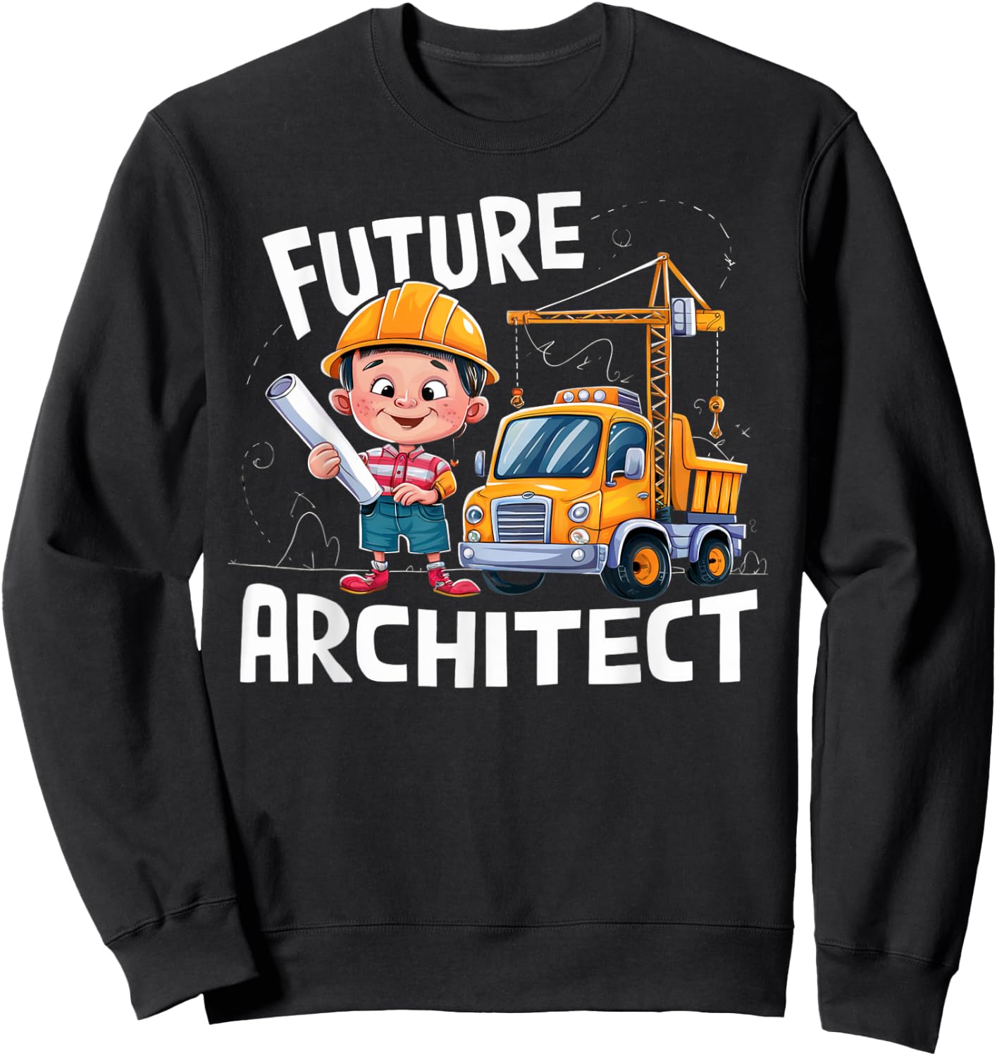 Future Architect Costume Pretend Play Kids Design Sweatshirt - Sweatshirt | Black