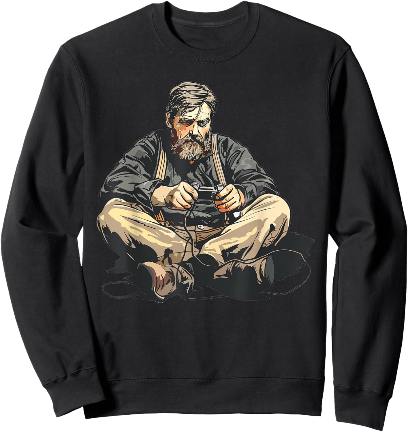 Ernest Shackleton Playing Video Games Sweatshirt - Sweatshirt | Black