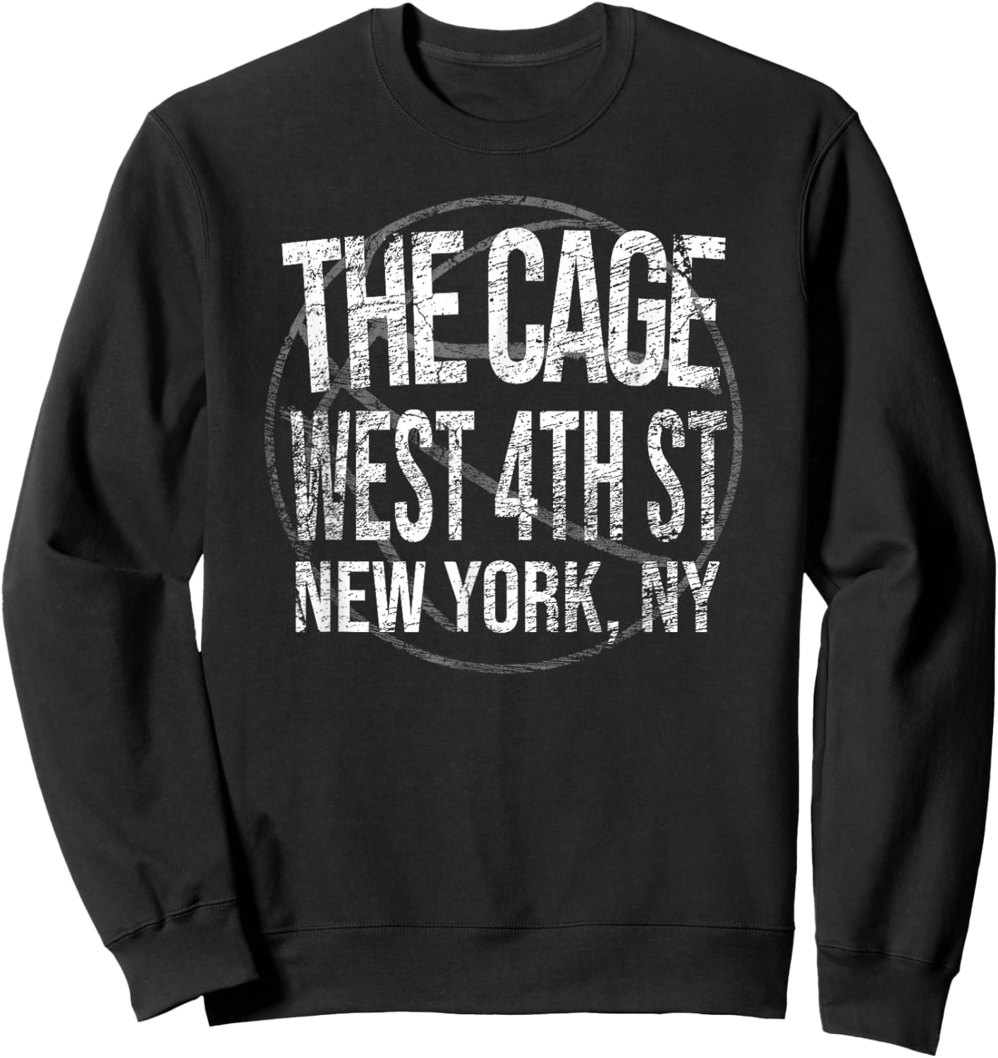 Basketball New York City THE CAGE Throwback Retro T Shirt Sweatshirt - Sweatshirt | Black
