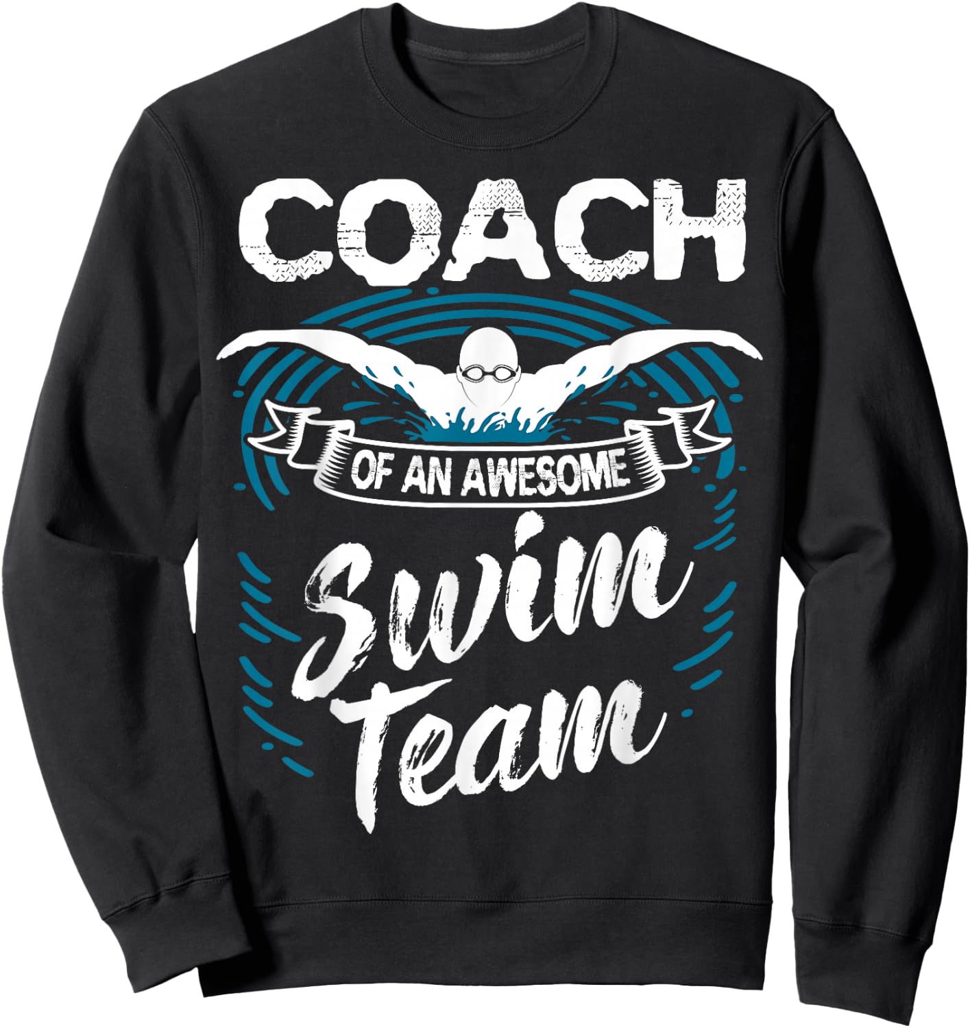 Swim Coach Professional Instructor Swimming Lesson Sport Sweatshirt - Sweatshirt | Black