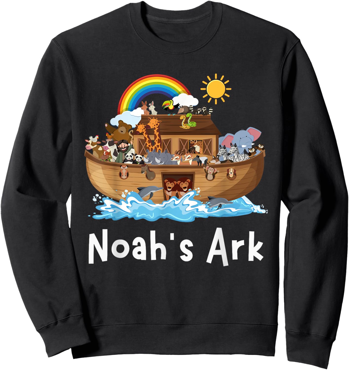 Girls Christian Faith Noah's Ark Sunday School Boy Student Sweatshirt - Sweatshirt | Black