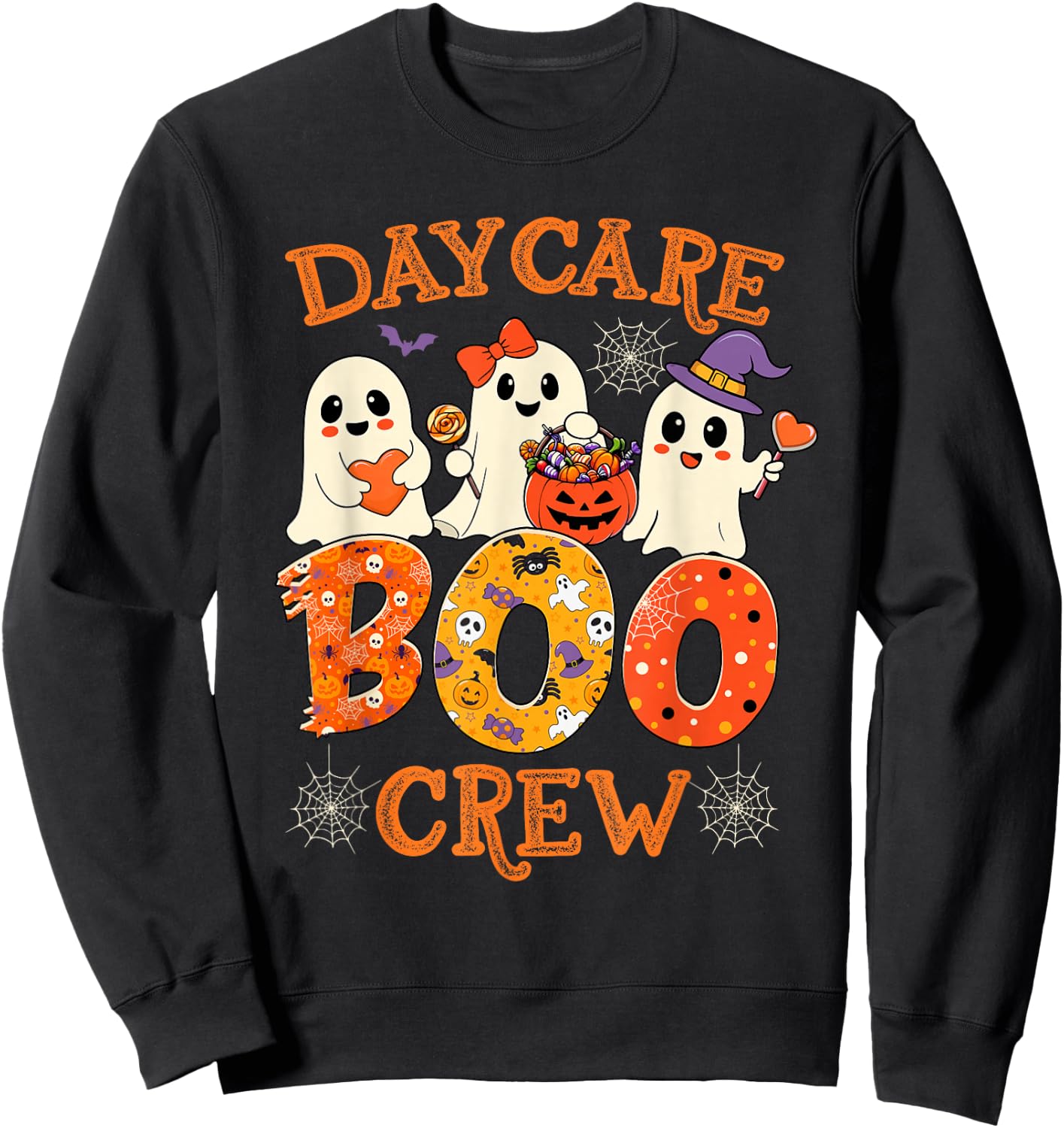 Daycare Boo Crew Funny Halloween Spooky Costume for Teacher Sweatshirt - Sweatshirt | Black
